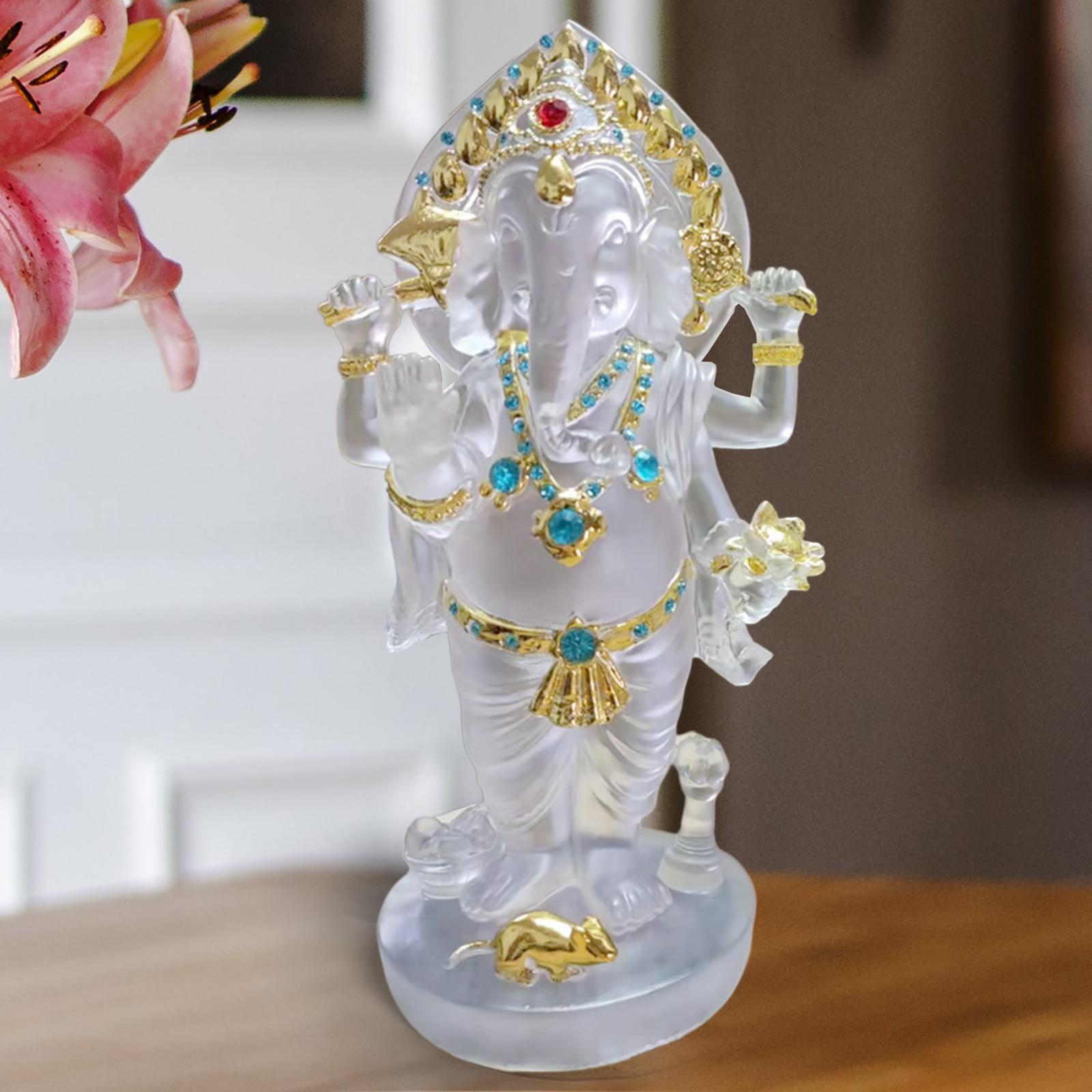 Ganesha Hindu Statue Elephant GOD Lord India Buddha Luck White