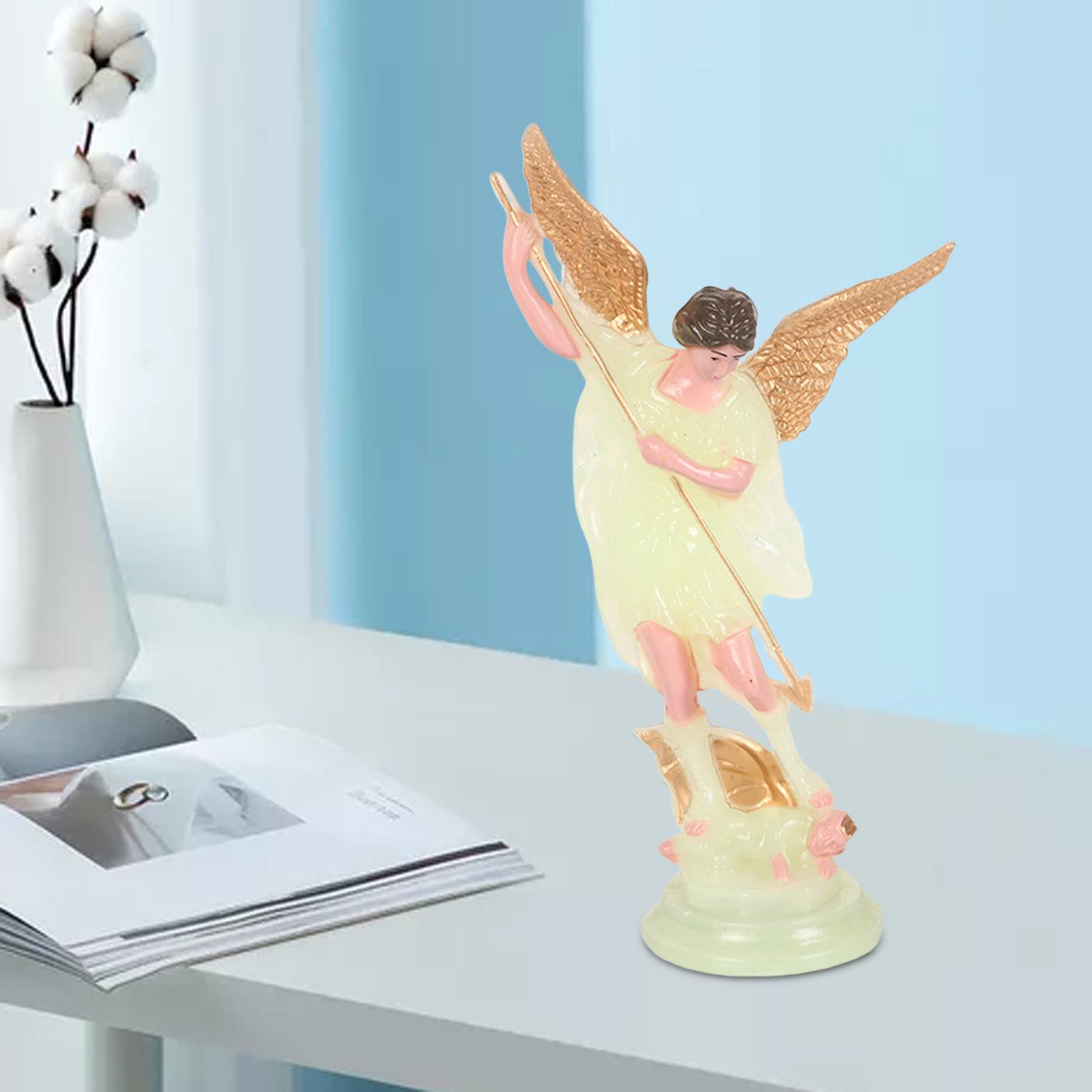 Western Angel Character Figurine Statuette Gift Crafts for Garden Decoration Yellow 