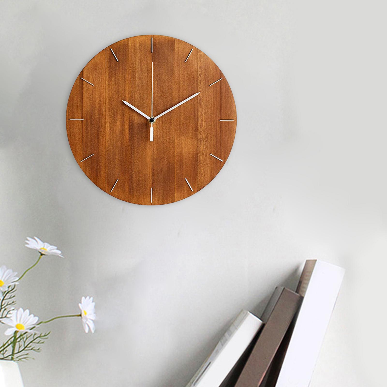 Round Wall Clock Watches Decorative Hanging for Kitchen Living Room Bedroom