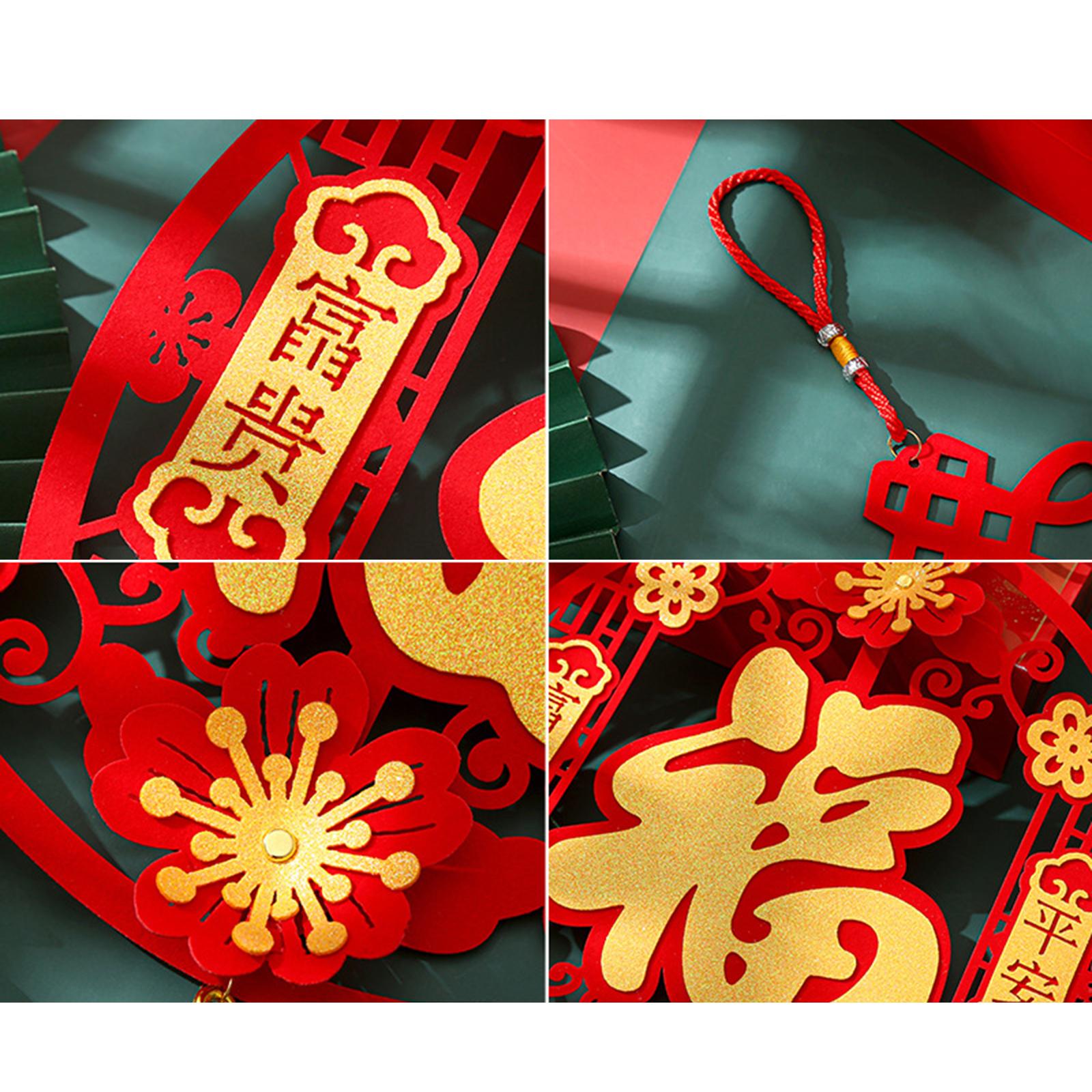 Chinese New Year Decorations Party Supplies for Living Room Bookshelf StyleA