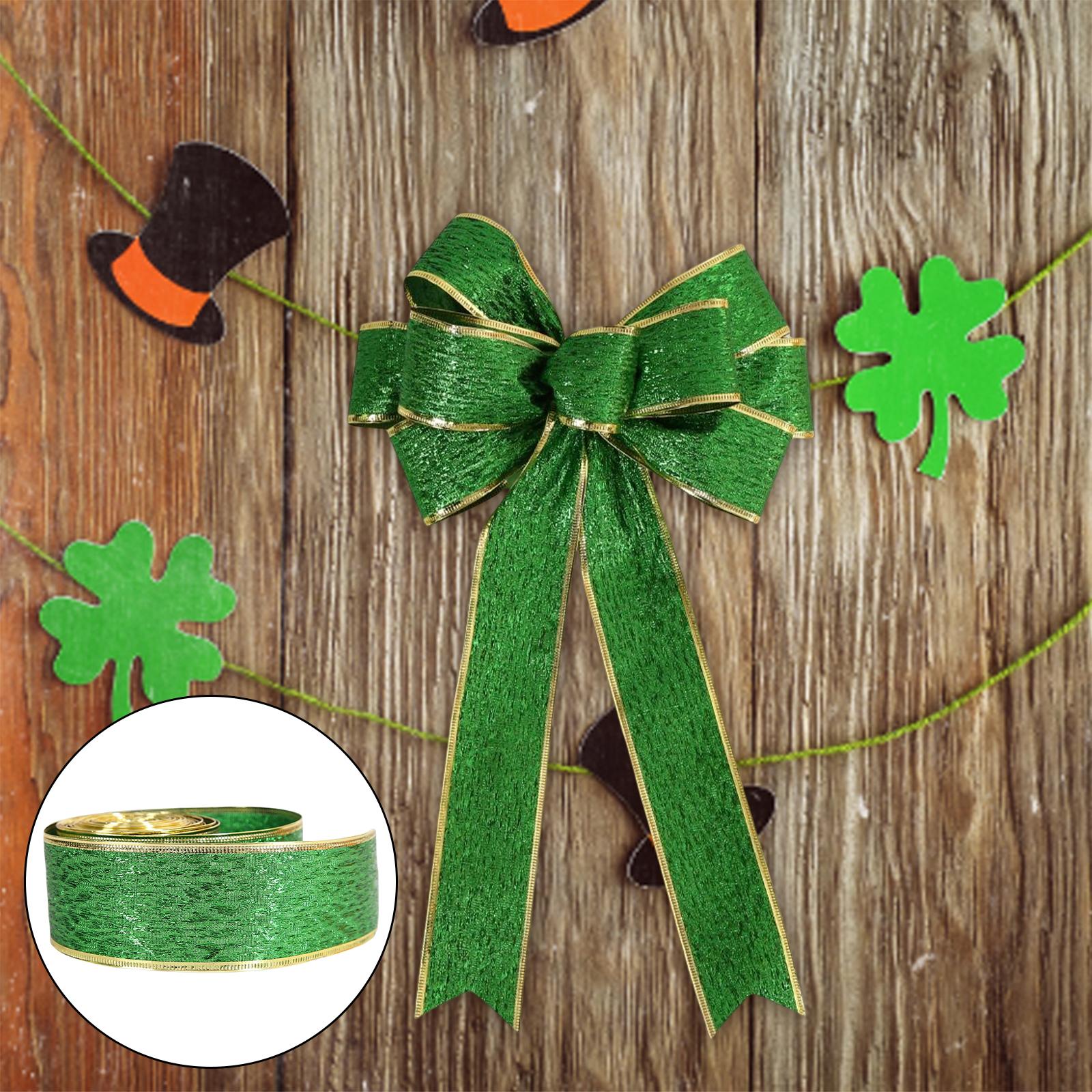 DIY Supplies Saint Patricks Day Ribbon Bow Webbing Bow Tie Decoration Wrap