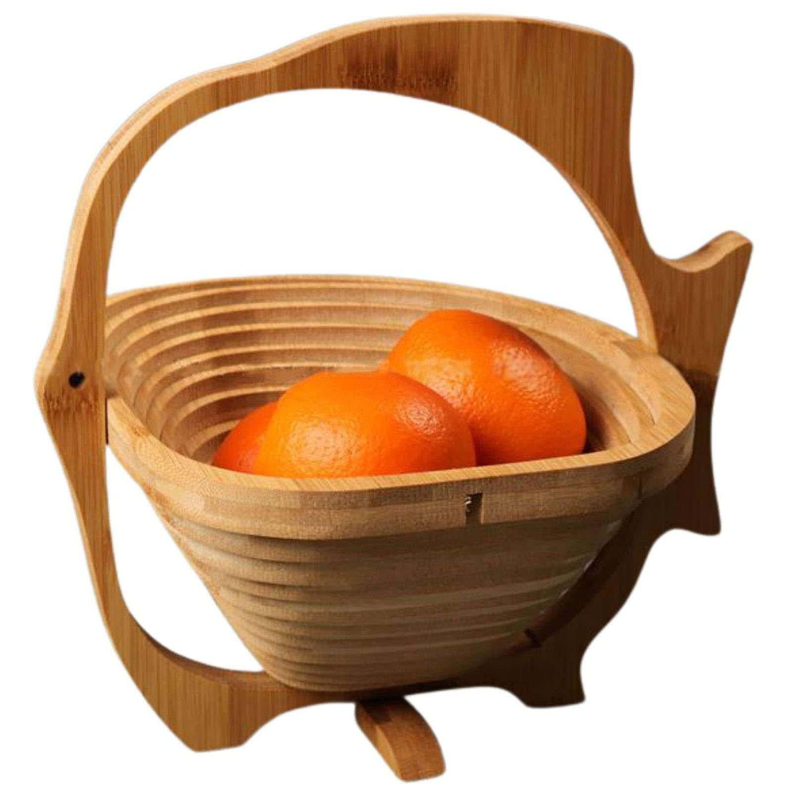 Fruit Basket Collapsible Snack Storage Tray Decorative for Home Kitchen fish