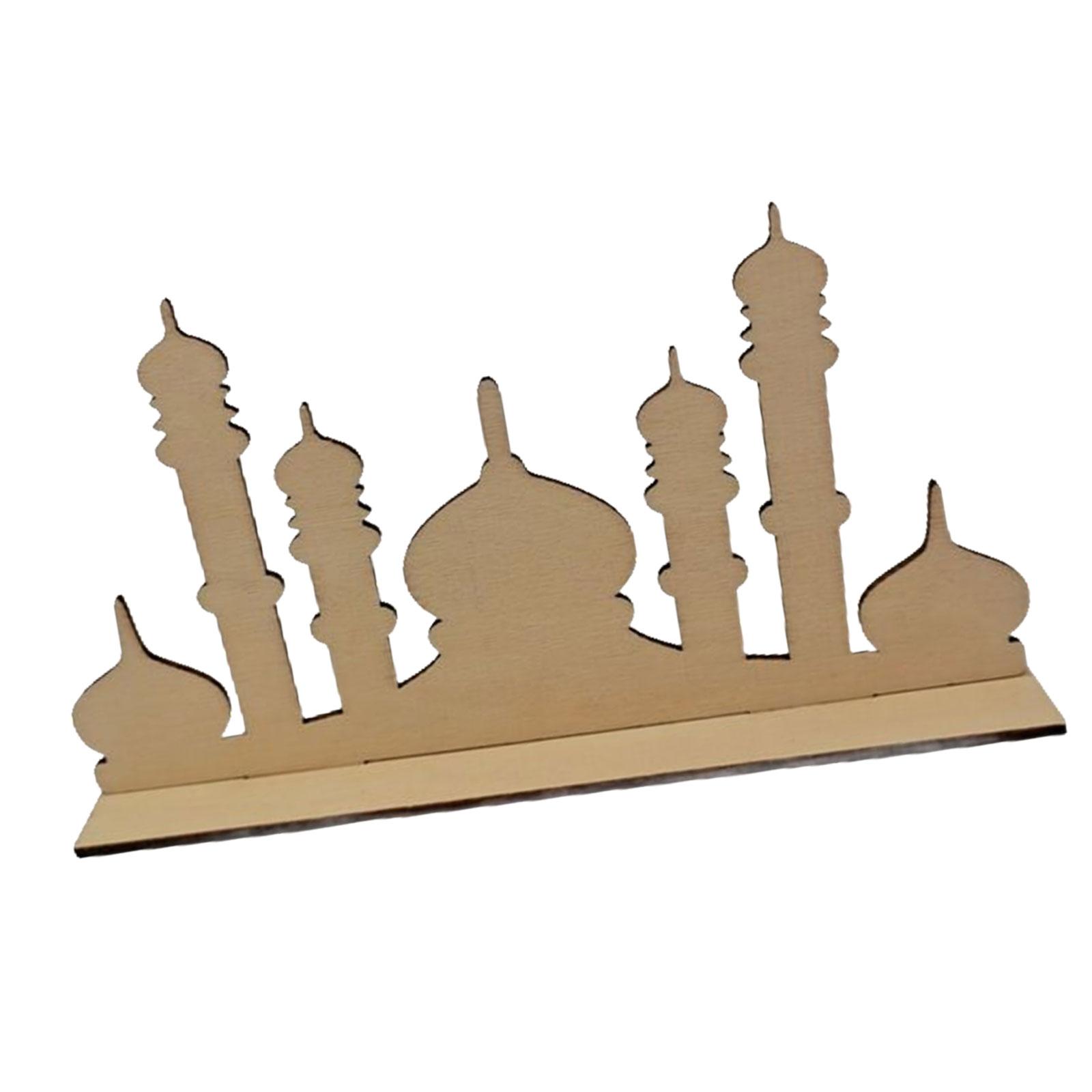 Eid Mubarak Tabletop Decoration Ramadan Islamic Muslim Ornament Art Crafts Style B
