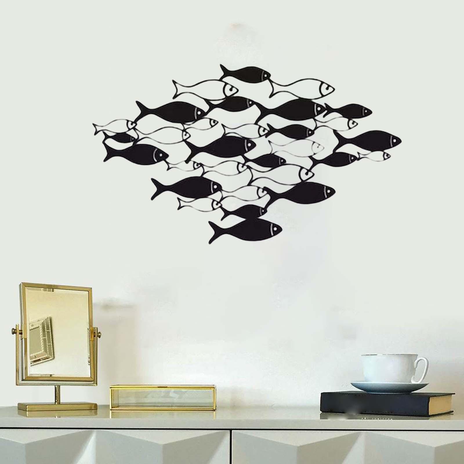 Fish Wall Decor Wall Sculpture Hanging Creative for Office Dining Rooms Wall 40cmx23cm