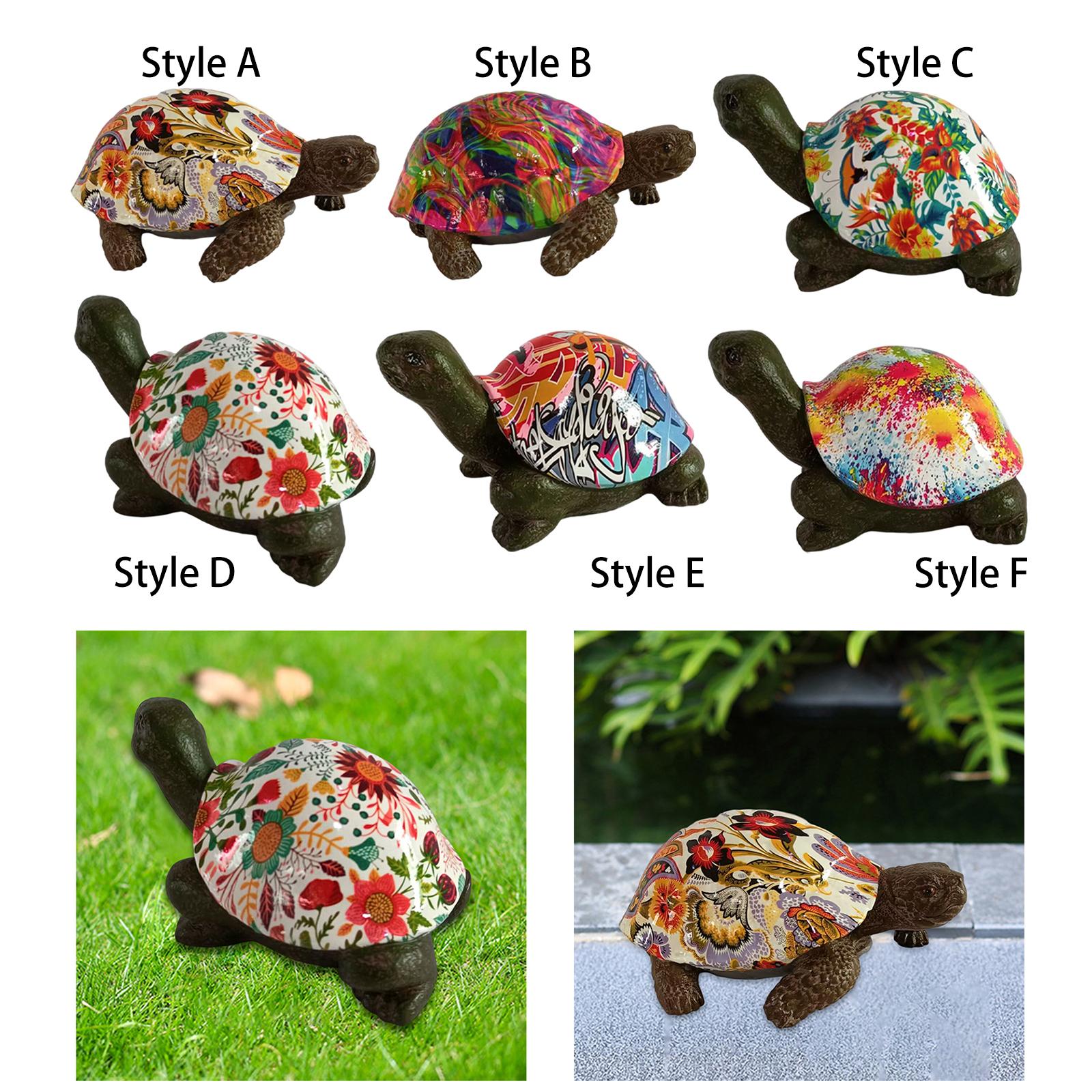 Outdoor Turtle Statues Garden Creative Craft for Backyard Parks Decoration Style A