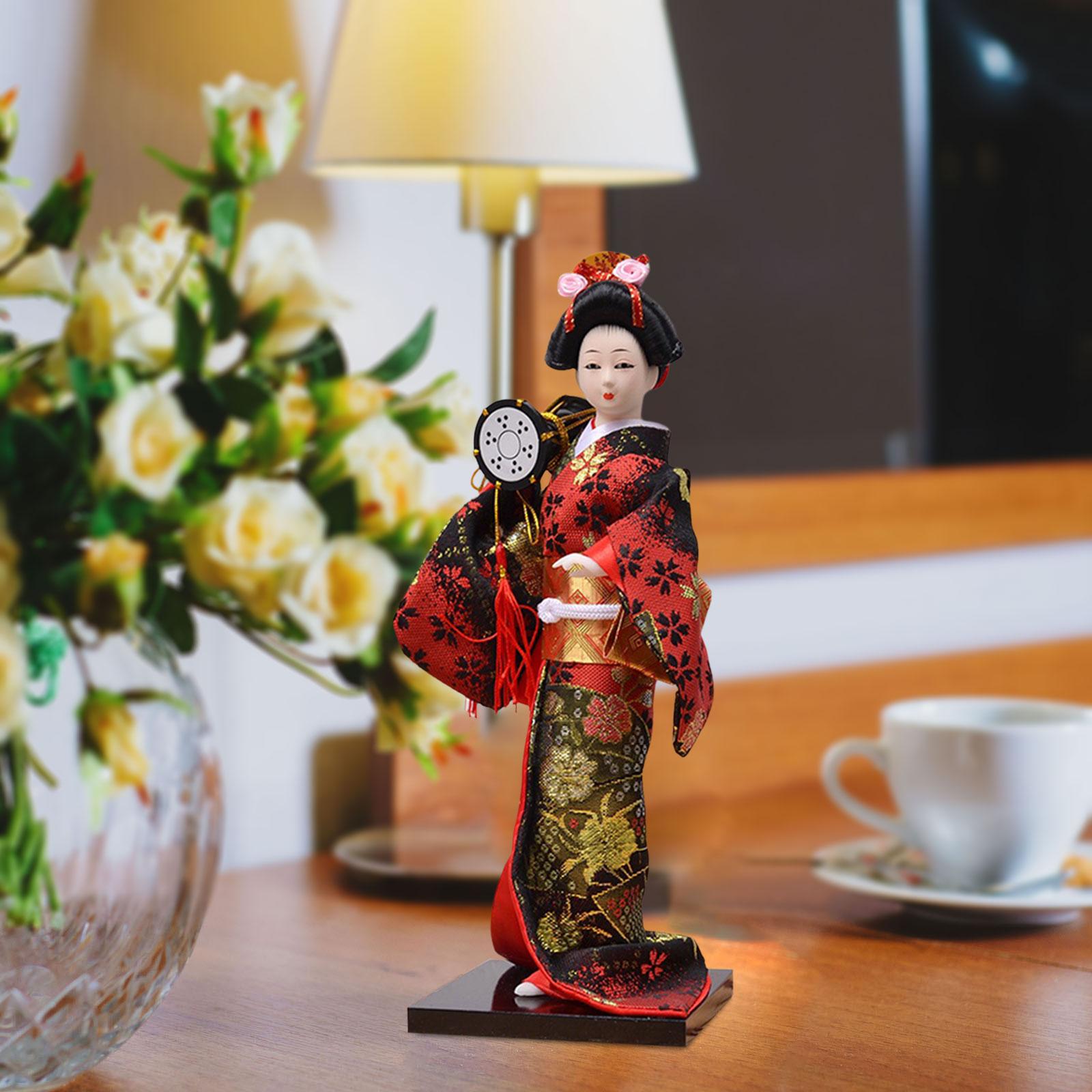 Ethnic Japanese Geisha Dolls Vintage Style Asian for Shelf Decor style F