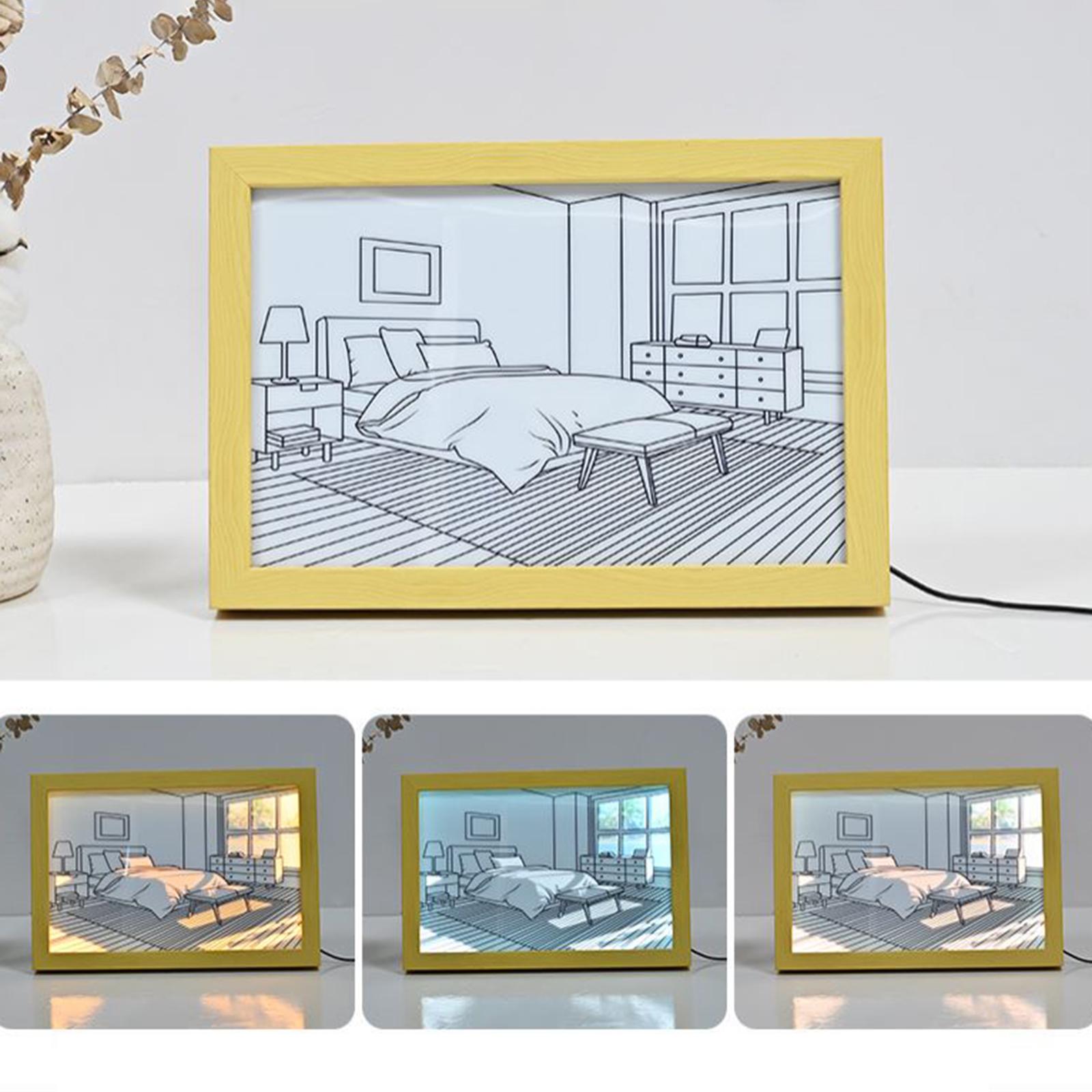 LED Lighting Painting Decoration Night Light for Dining Room Valentine's Day Bed 22.5x17.5cm