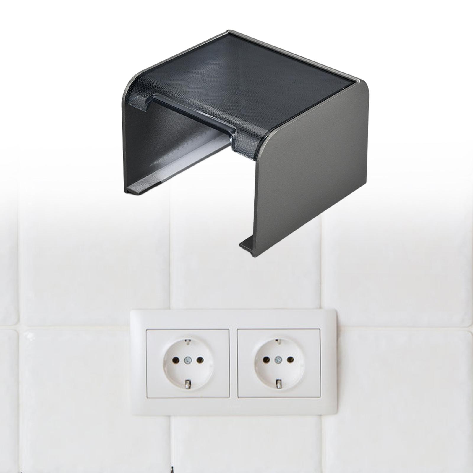 Socket Cover Plug Protector Easy to Use Outlet Box Durable Wall Switch Cover Gray