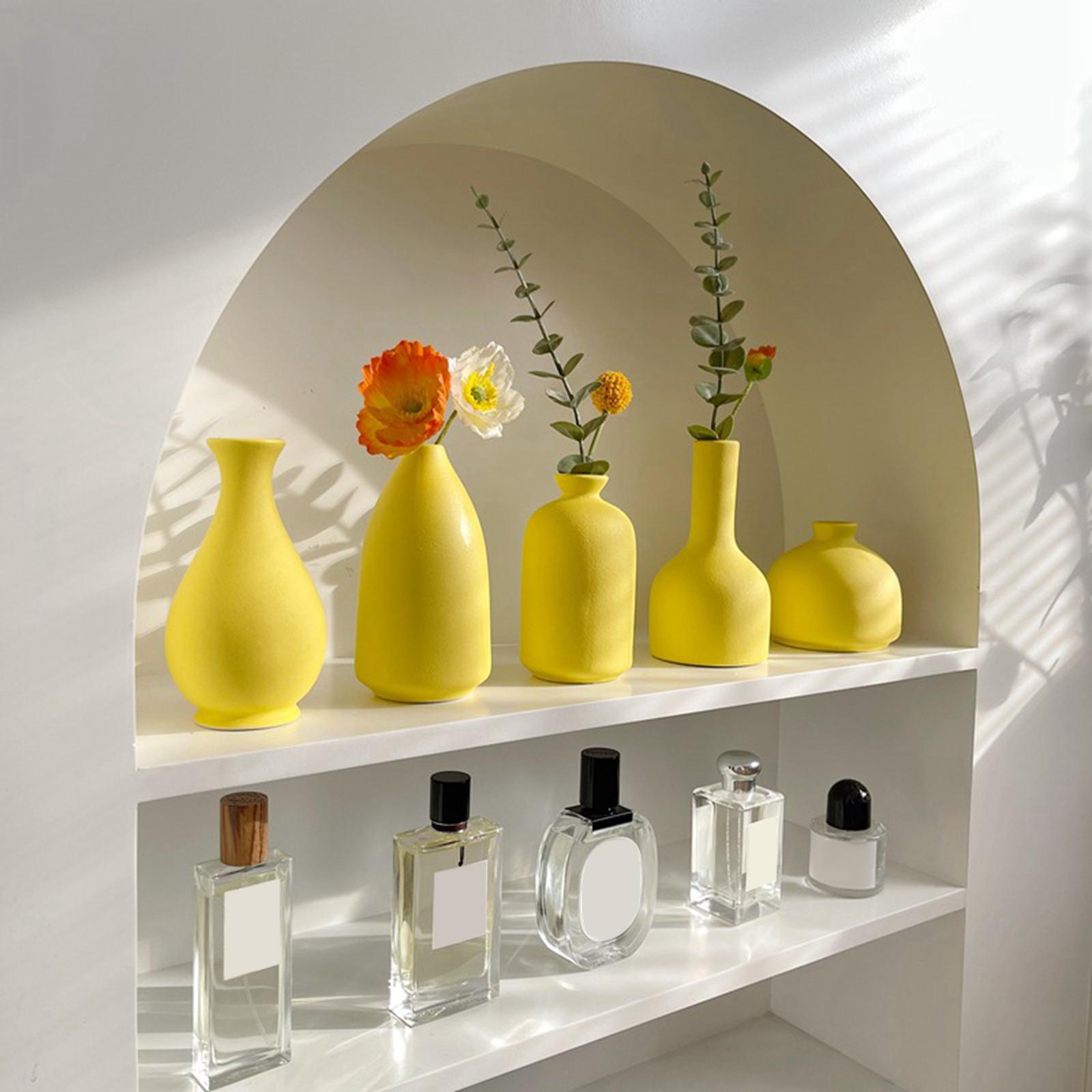 Ceramic Flower Vase Art Holder Ceramic Desktop Vase for Table Interior Party Style A