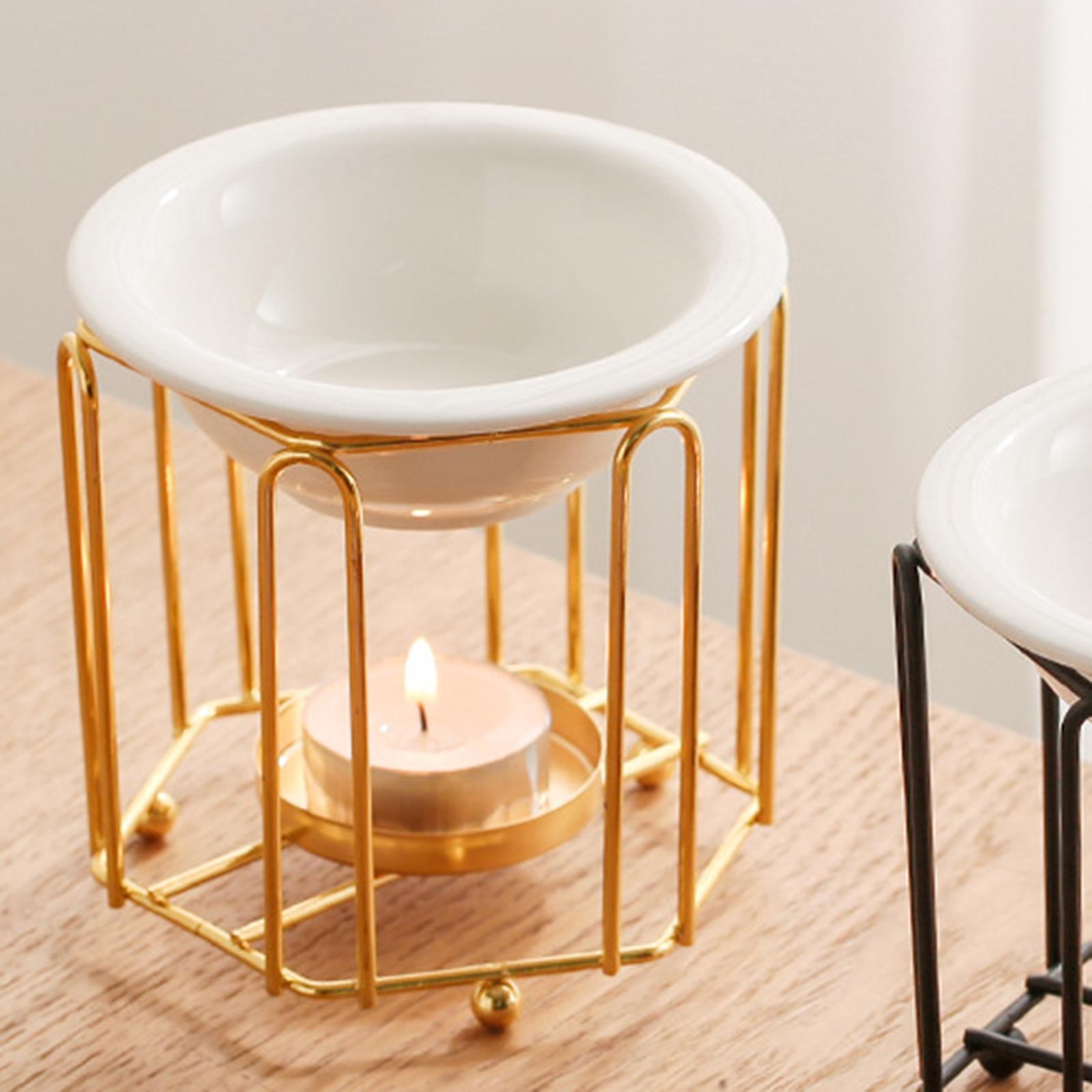 Tealight Candle Holder Cabinet Living Room SPA Ornament Essential Oil Burner Gold