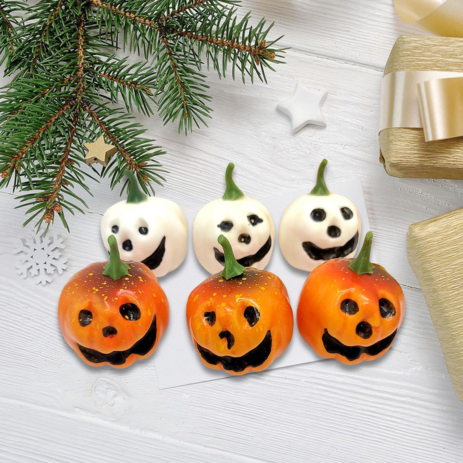 Artificial Pumpkins Vegetable Model Halloween Ornaments for Autumn Christmas Style F