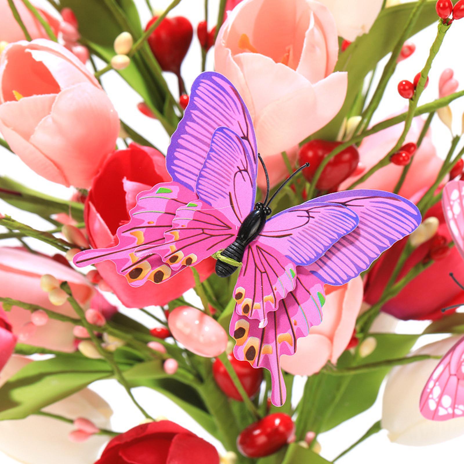 Artificial Flowers Tulips Ornaments Bouquet for Thanksgiving Summer Holidays 1piece