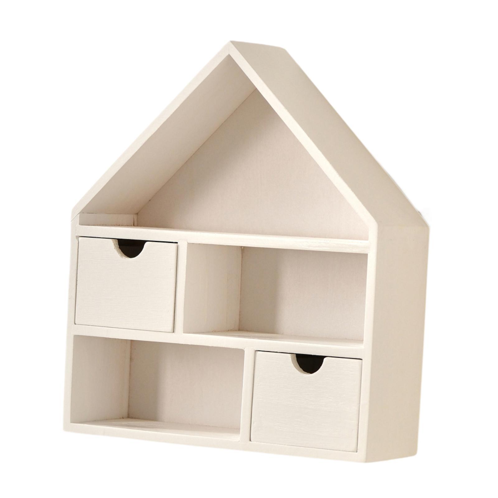 Wooden Shadow Cubby Box White