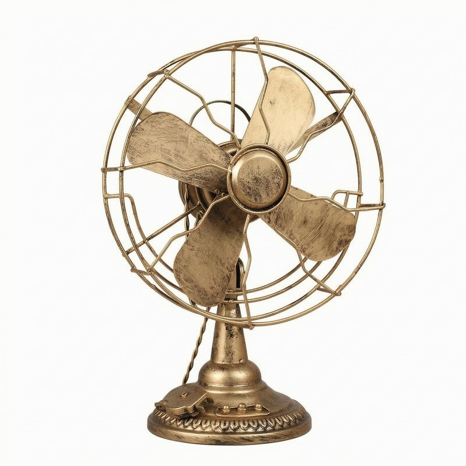 Antique-Style Metal Table Fan Model