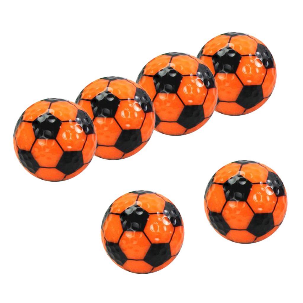 6 Pieces Golf Practice Balls Training Aid Sports Accessories Orange