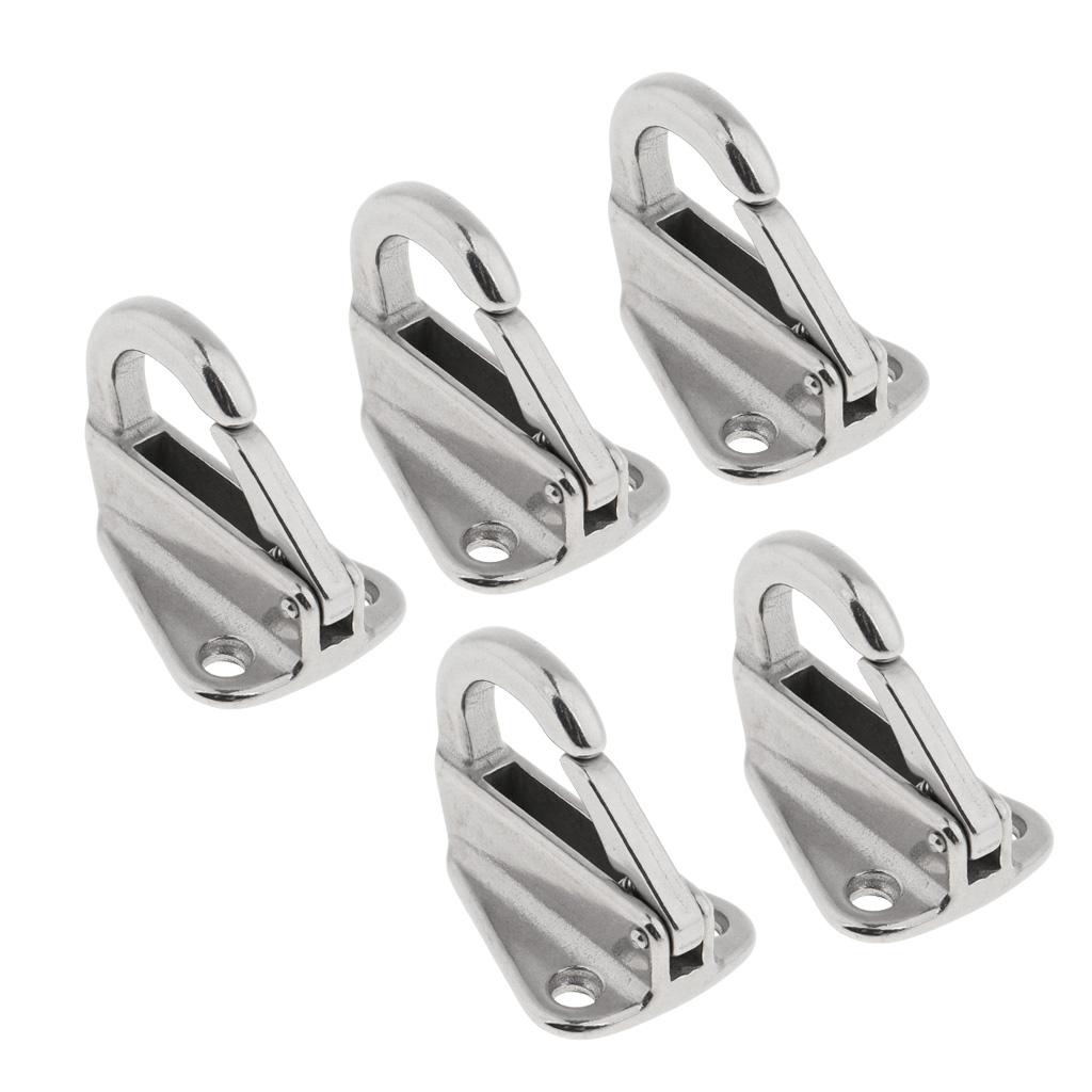 5PCS Stainless Steel Coat Hook Hang Ring Boat Hardware Accessory 42x32x33mm