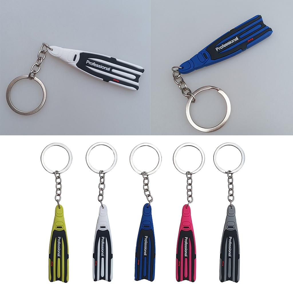 Scuba Diving Fins Flippers Key Chain Holder Keyring Keychain  Yellow