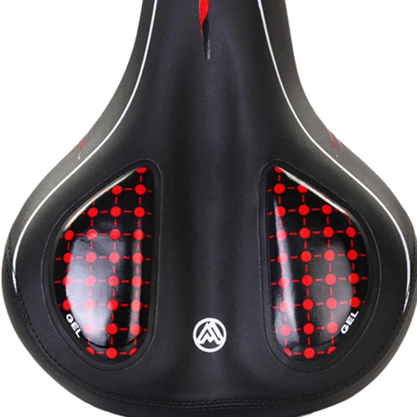 Breathable Bike Seat Cushion Road Bicycle Saddle Cushions Solid Black Red