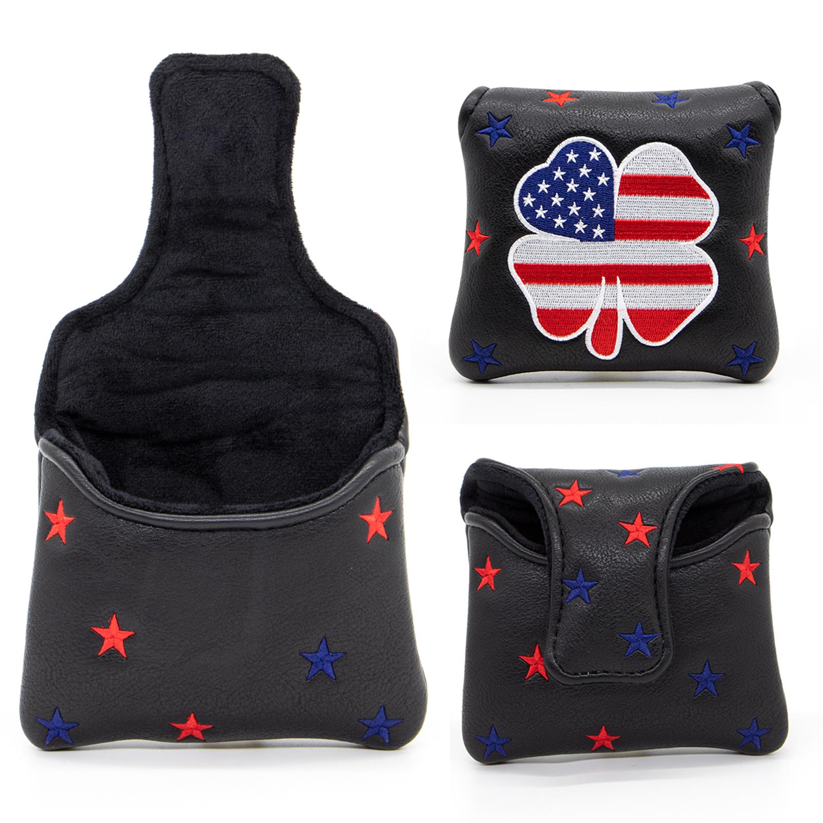 Golf Putter Head Cover PU Leather Magnetic Closure Headcover Protector Case