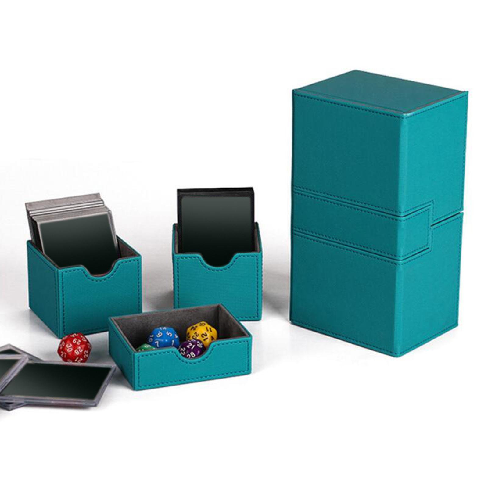 Trading Card Deck Box Holder Case Storage Organizer for MTG Card Dice Green
