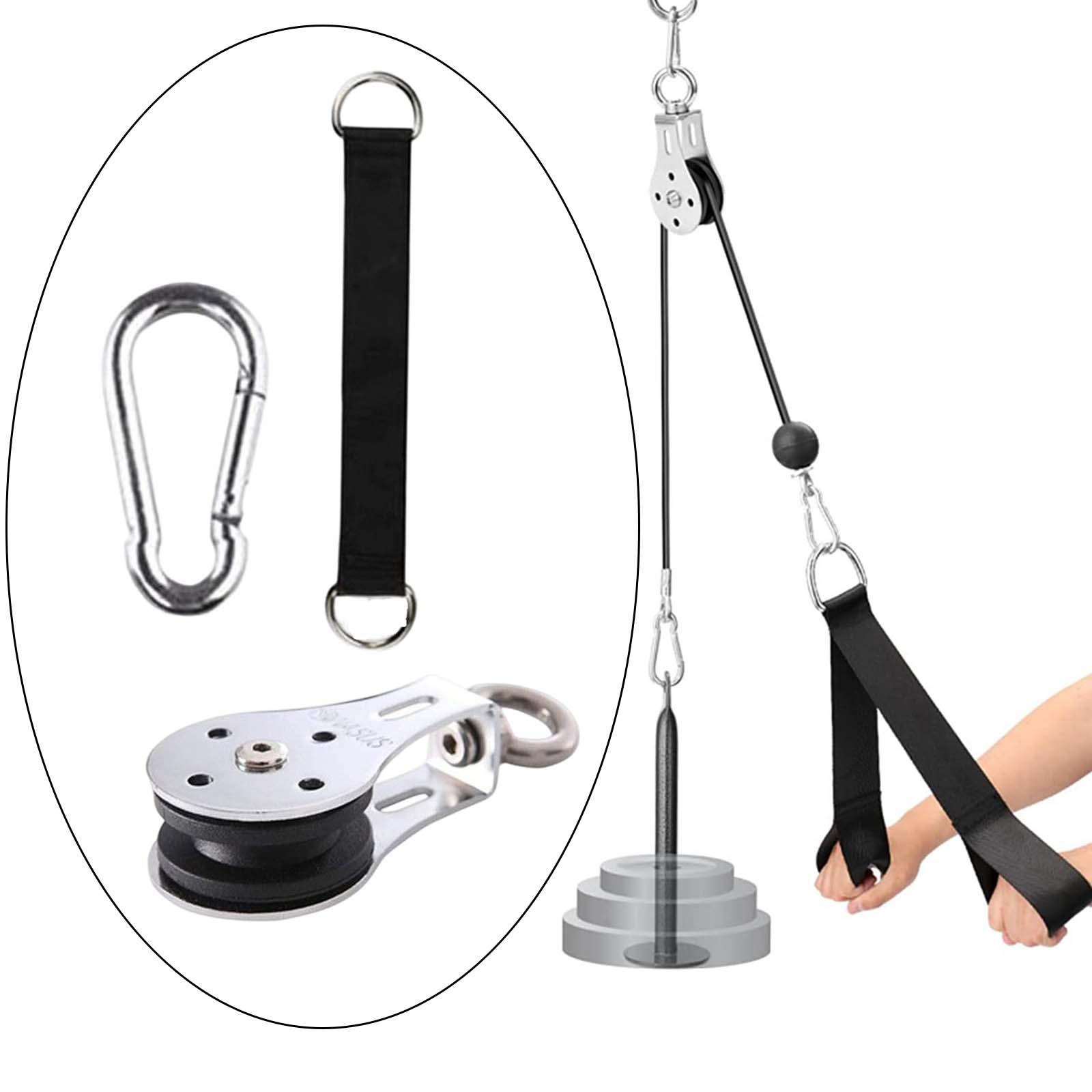 Swivel Bearing Lifting Pulley with Carabiner with Hanging Band for Lifting