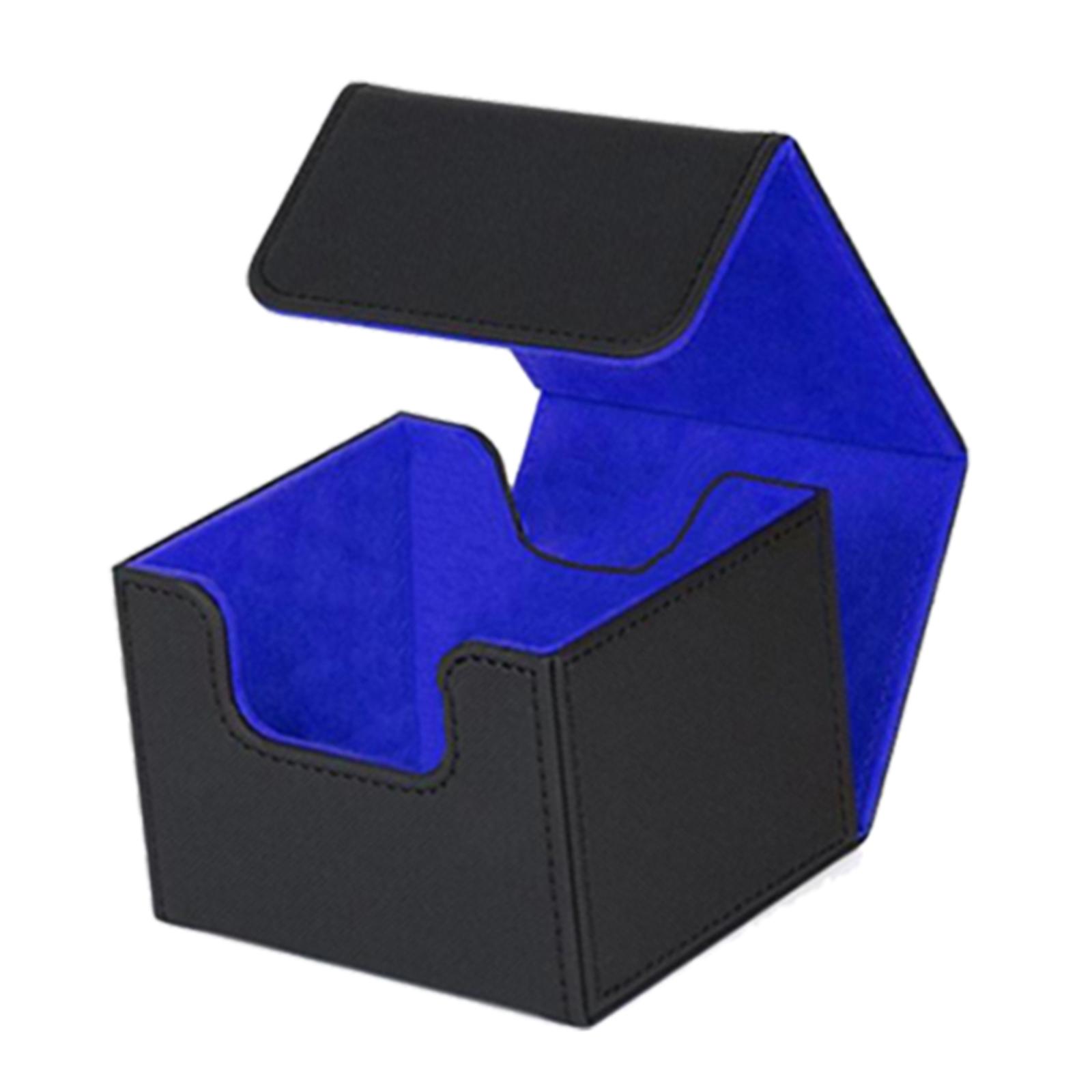 2Pieces Card Deck Box Game Card Case Orange and Blue