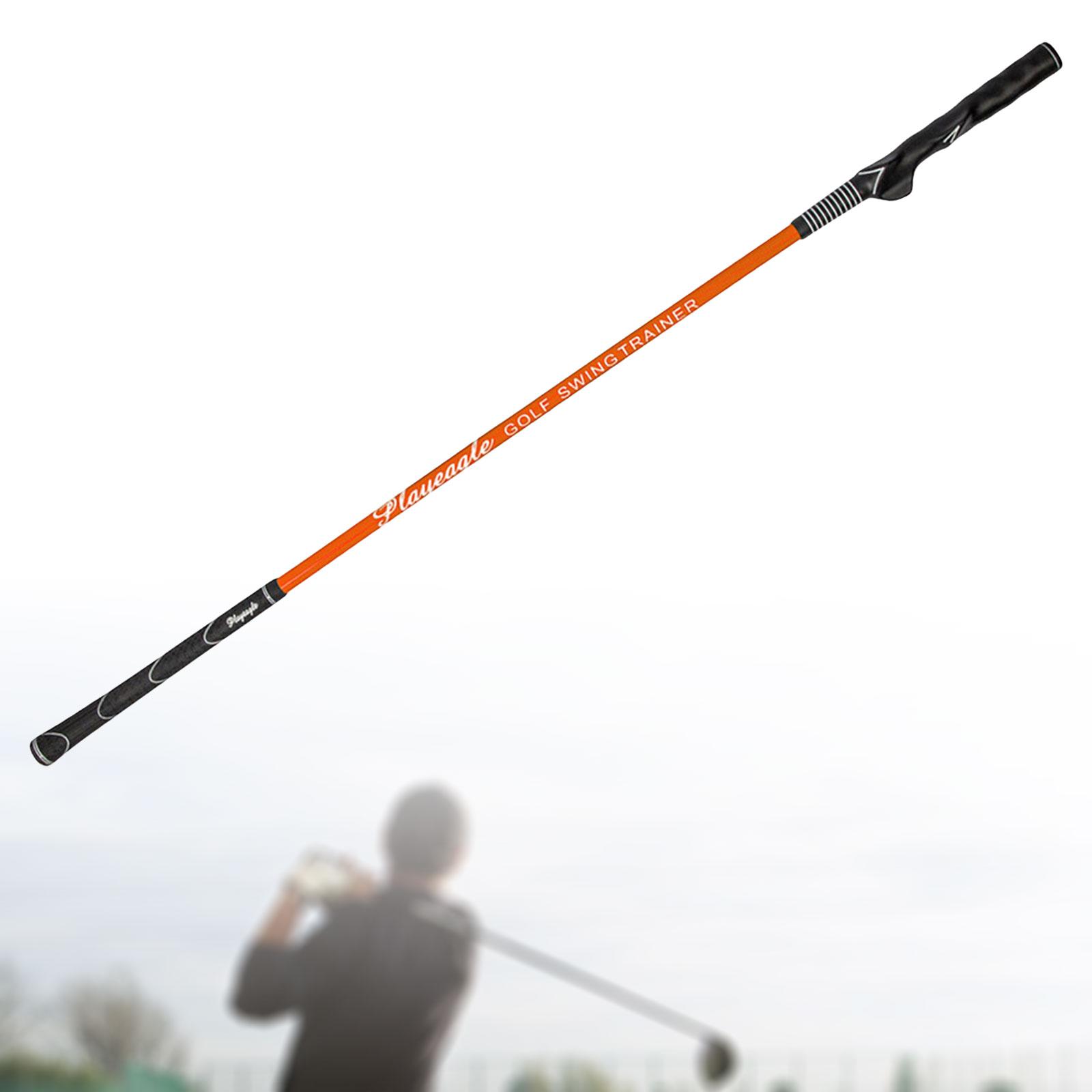 Golf Swing Trainer Durable Exercise Golf Beginners Indoor Outdoor Adult Orange