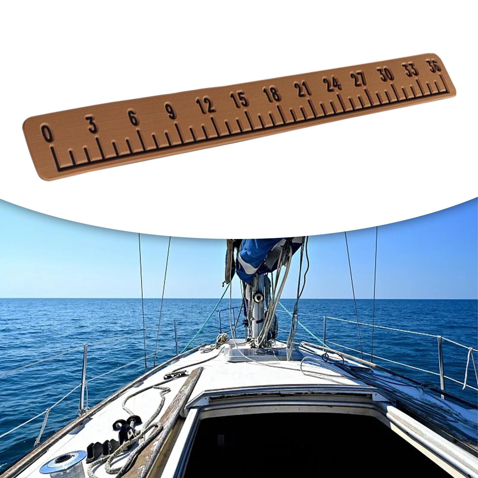39" Fish Ruler for Boat Accurate 6mm Thickness High Density for Sailboats light black brown