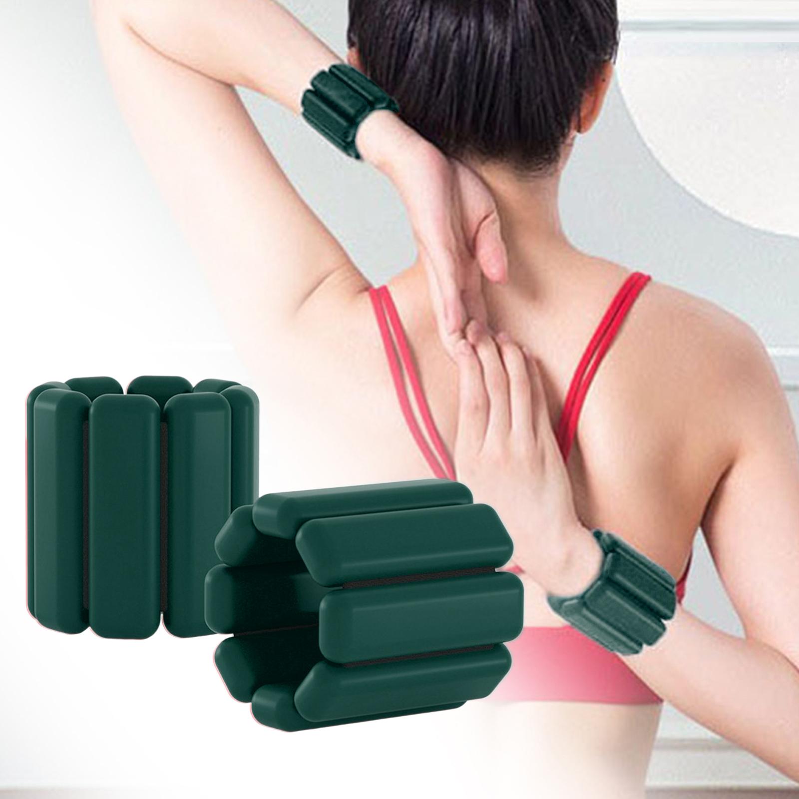 Wearable Wrist Ankle Weights Walking Adjustable Aerobics Pilates Dance Dark Green