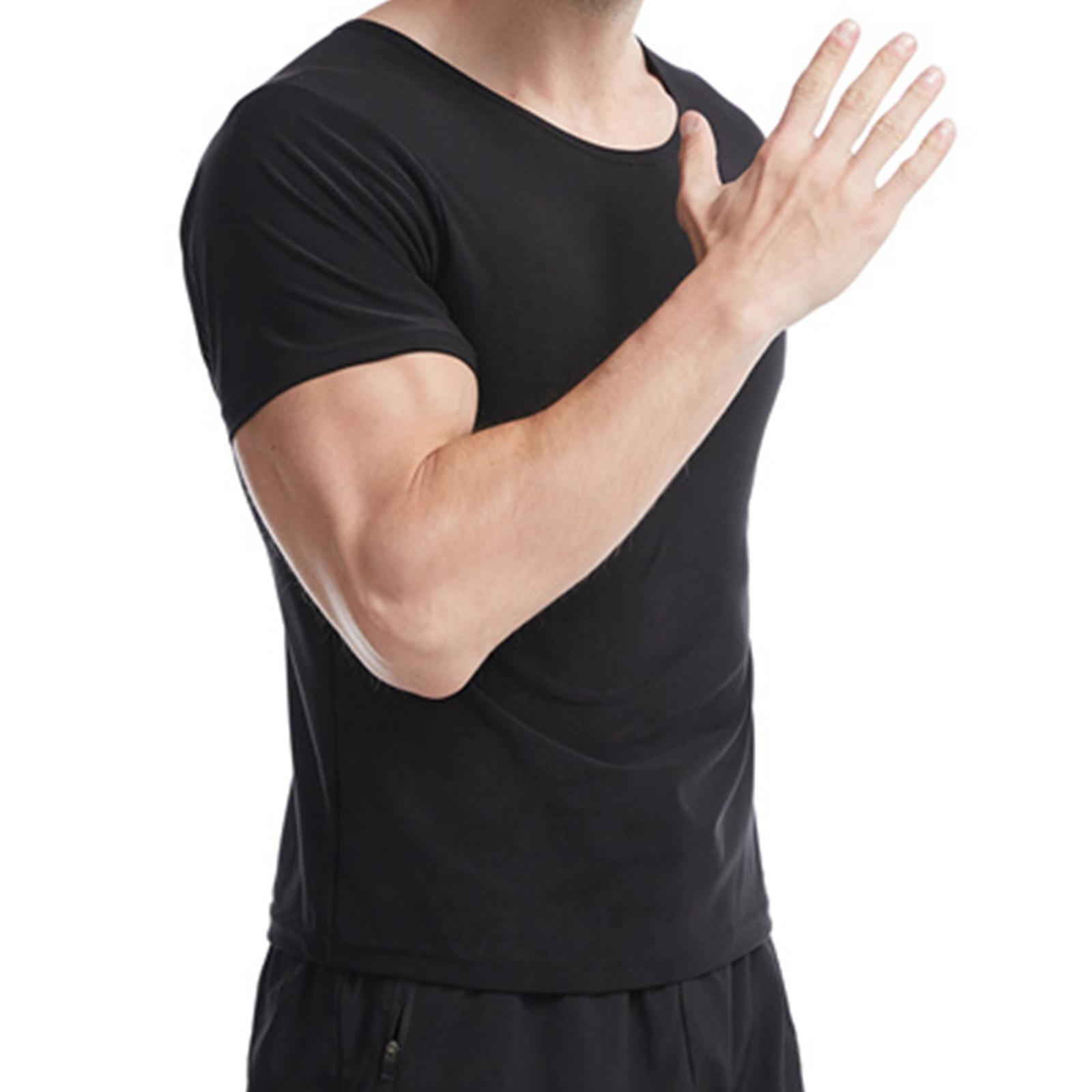 Mens Sauna Vest Workout Shirt Burner Shapewear Mens Heat Trapping Sweat Vest blue L/XL