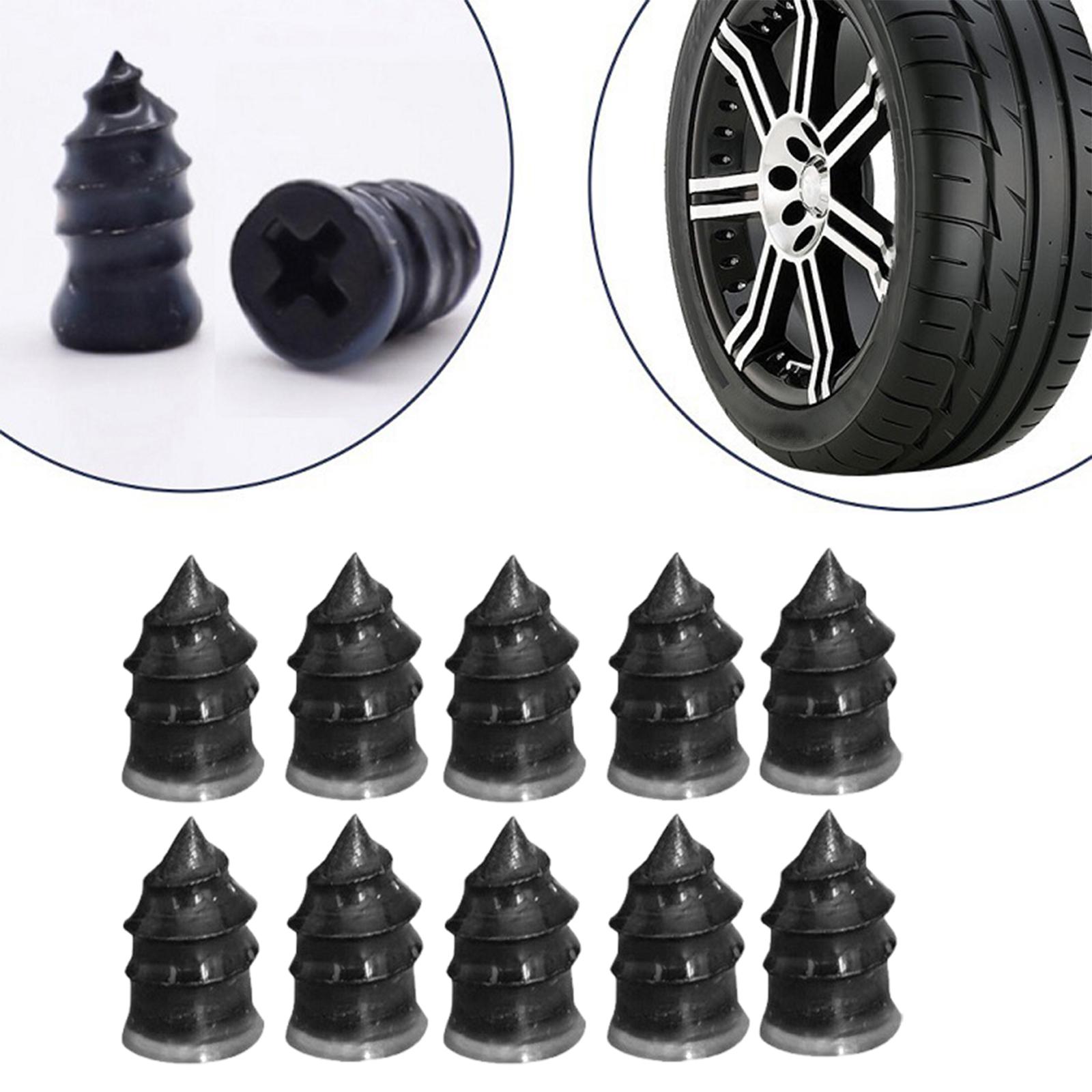 10Pcs Quick Repair Tool Vacuum Tyre Repair Rubber Nail for Car Tire Puncture 0.53cmx1.17cm