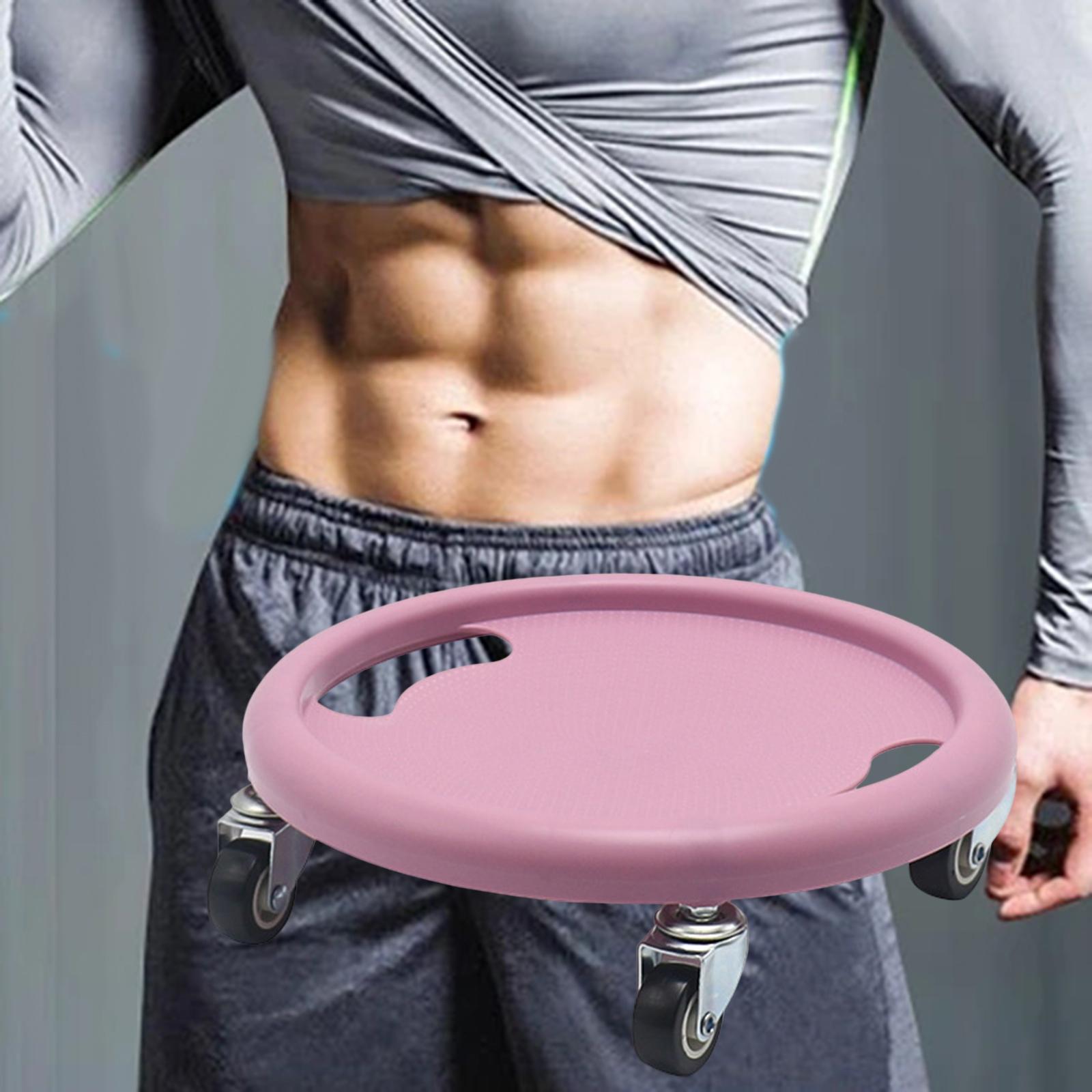 Abdominal Disc Wheel Roller Trainer Plate Exercise Sliders Home Use Purple