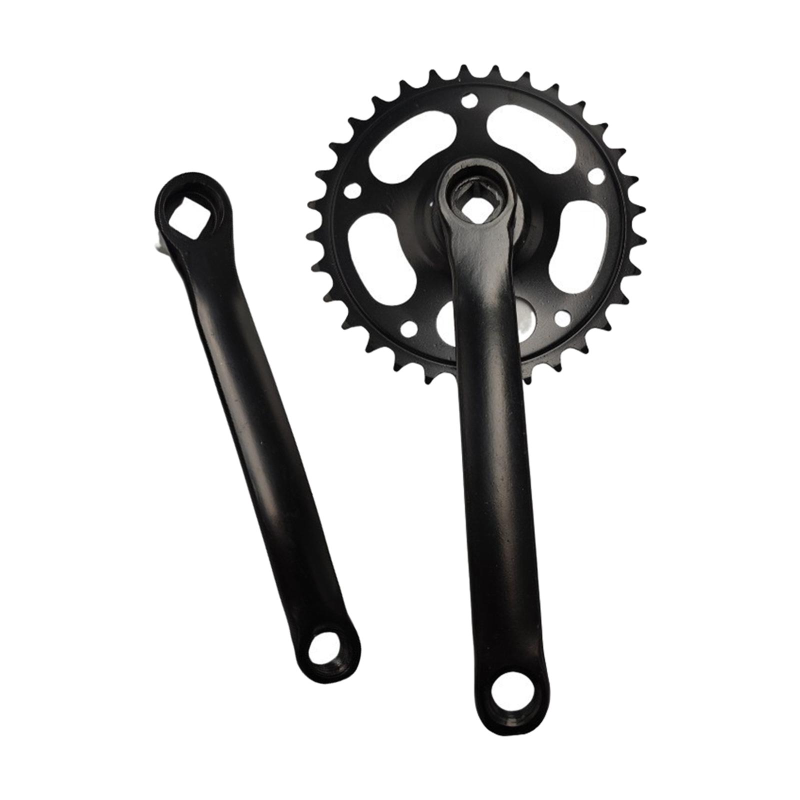 Bicycle Crankset Set Chainwheel Components 165mm Mountain Bike Crank Arm Set Black