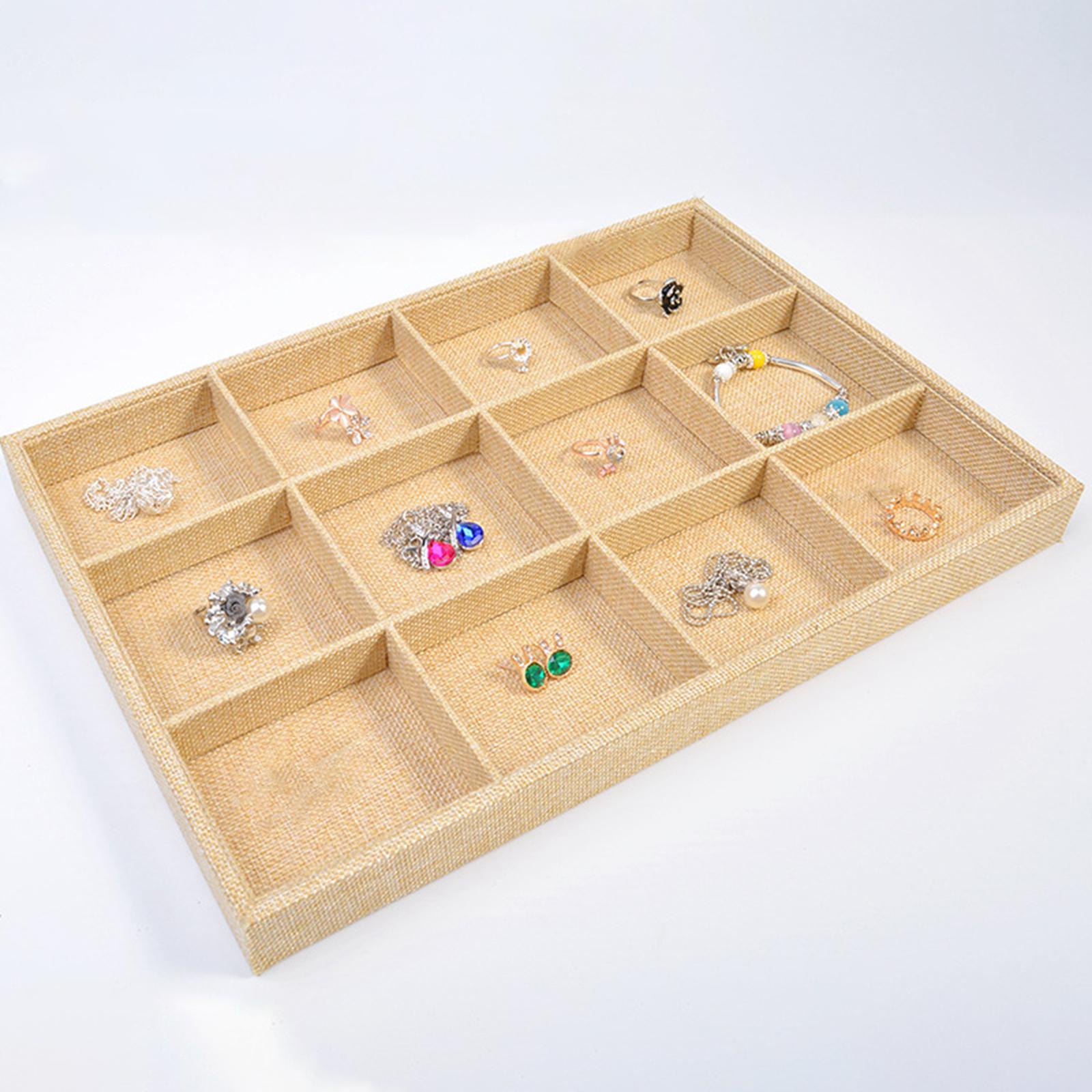 Stackable Jewelry Trays for Drawer Stores Showcase Gift 12 Grids