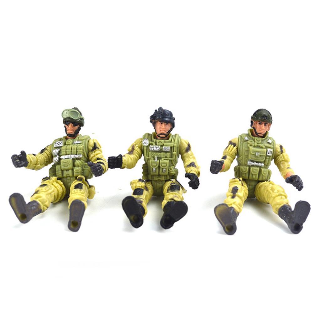 Bloc de construction militaire méchant policier soldat poupée PVC jouets  histoire figurines ensemble 6 pièces cadeau de noël