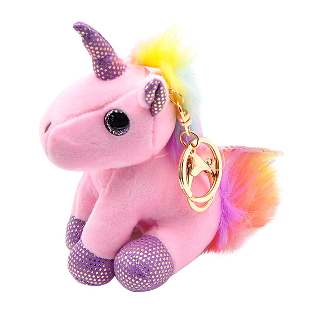  Cute  Unicorn  Plush Stuffed Keychain Keyring for Girls 