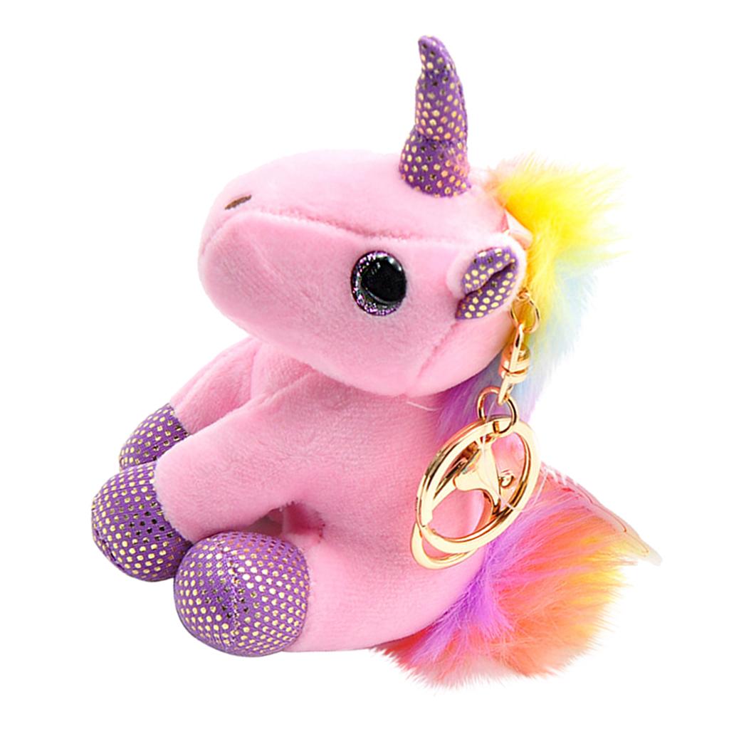  Cute  Unicorn  Plush Stuffed Keychain Keyring for Girls 