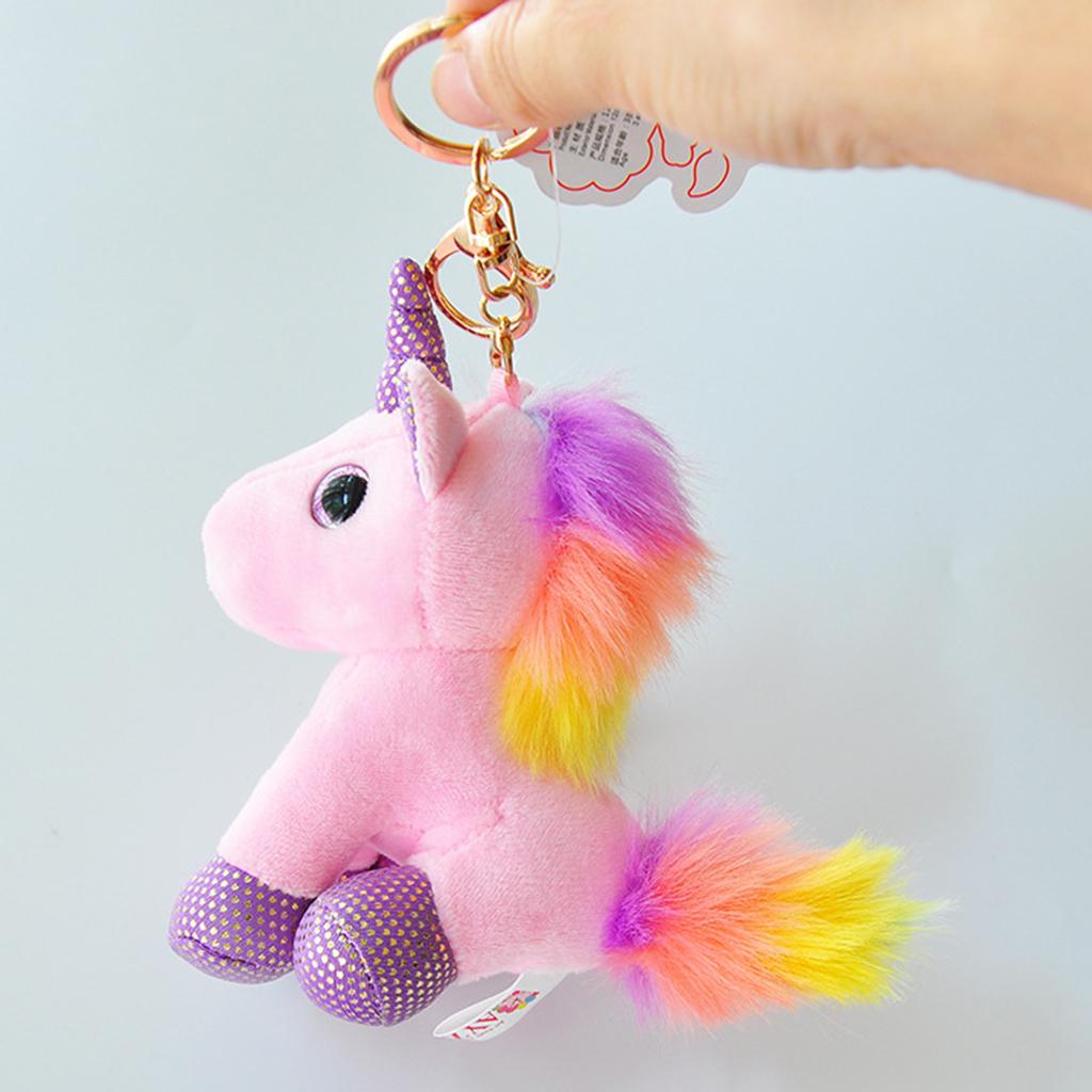  Cute  Unicorn  Plush Stuffed Keychain Keyring for Girls 