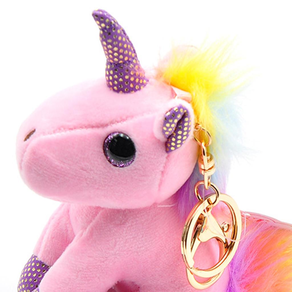  Cute  Unicorn  Plush Stuffed Keychain Keyring for Girls 