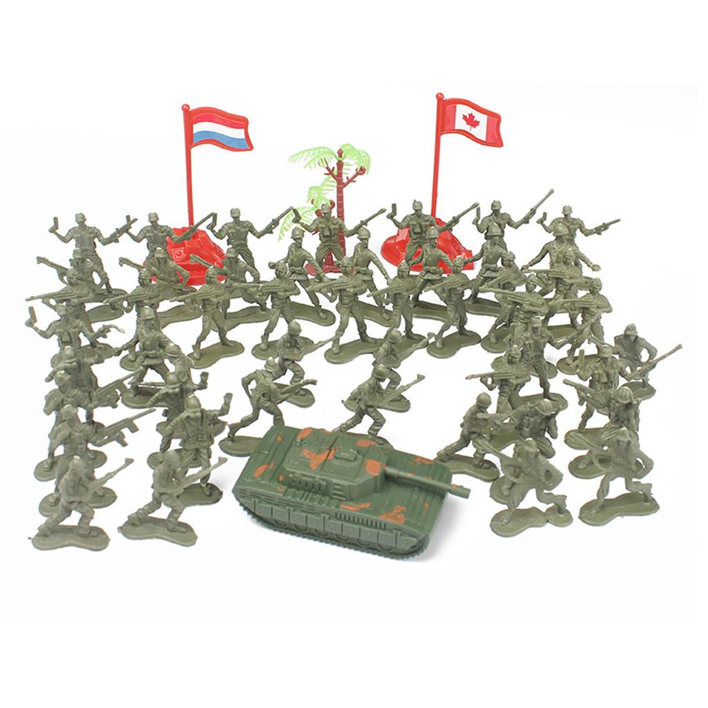 41pcs Miniatures Soldier Toys Military Model Playset Figure Toy Army Green