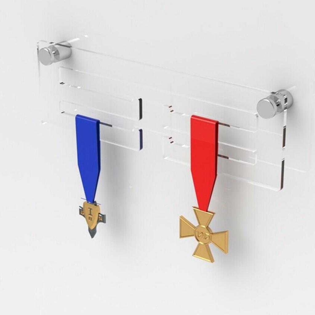 Medals Hanger Holder Display Rack 3 Tier 30x10cm Holds Many Medals Clear