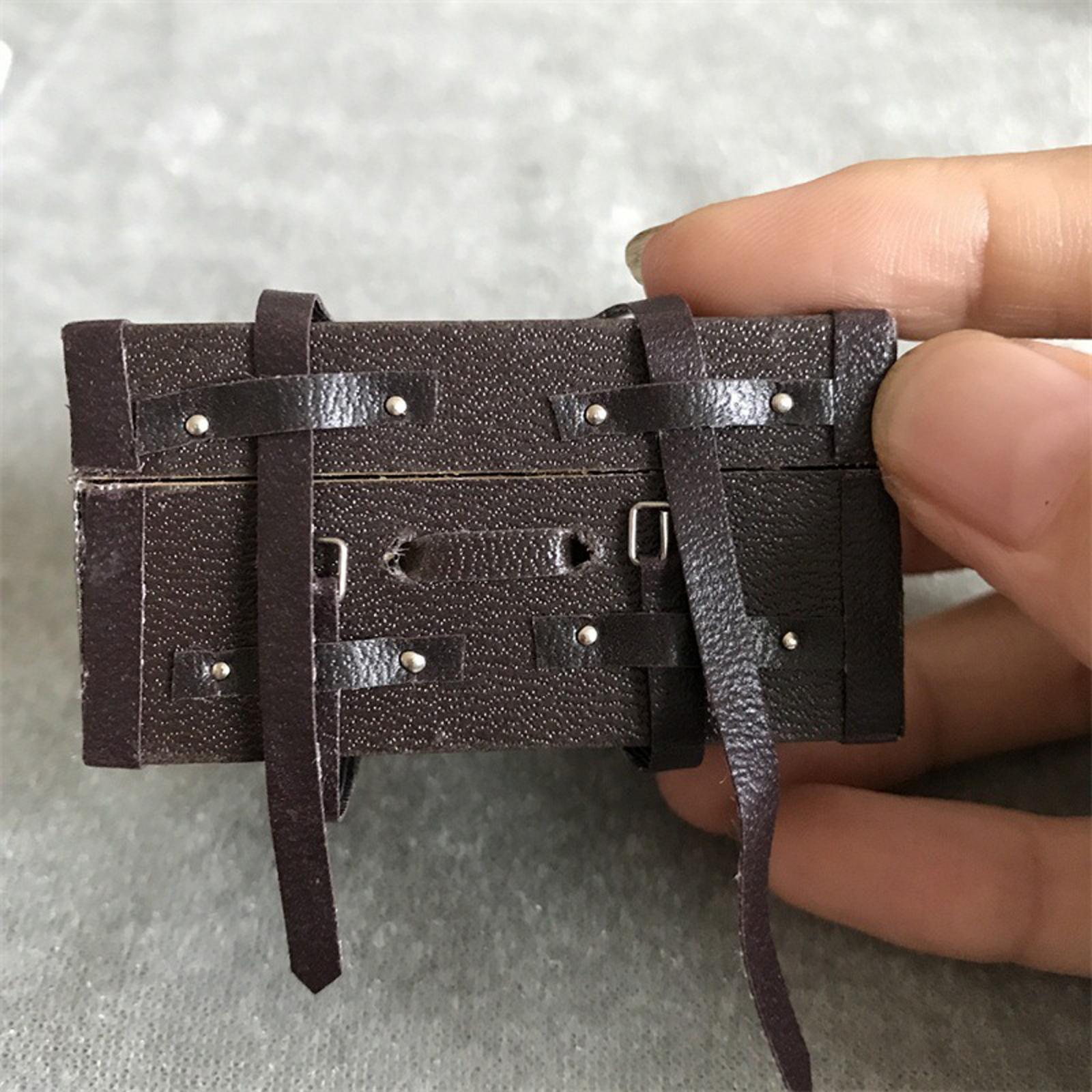 Collection 1/12 Dolls House Miniature Bedroom Luggage Box Pretend Play