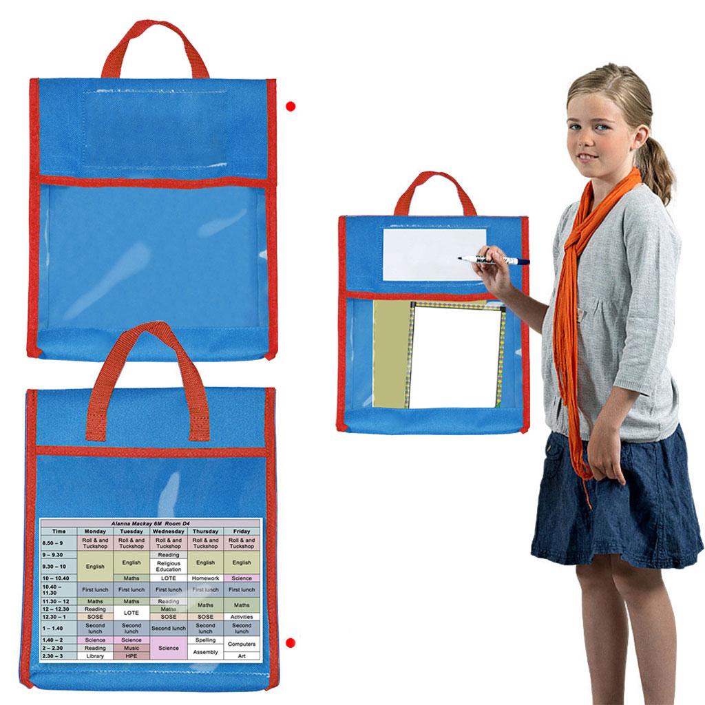 Tote Bag Large Capacity Portable School Bag for Student Blue