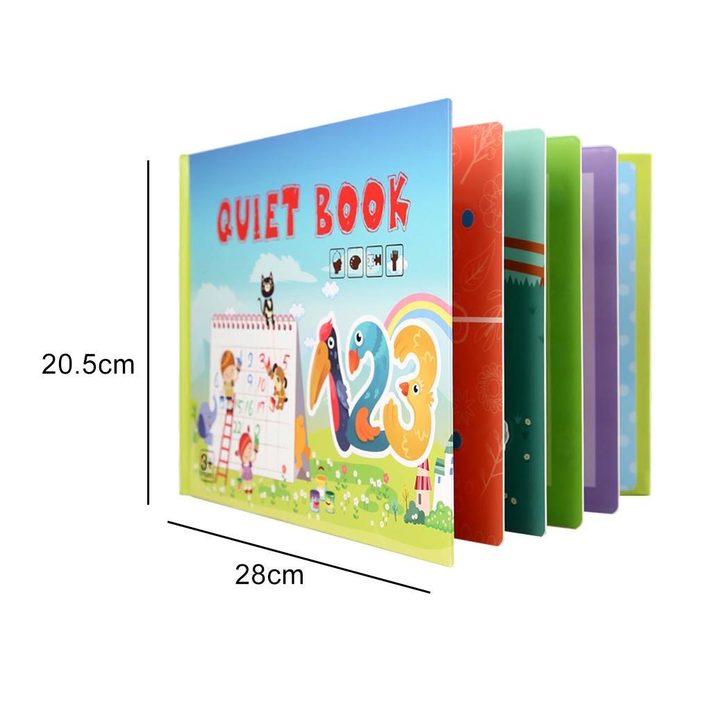 2pcs Montessori Quiet Books Early Learning for Children Preschool Kids 