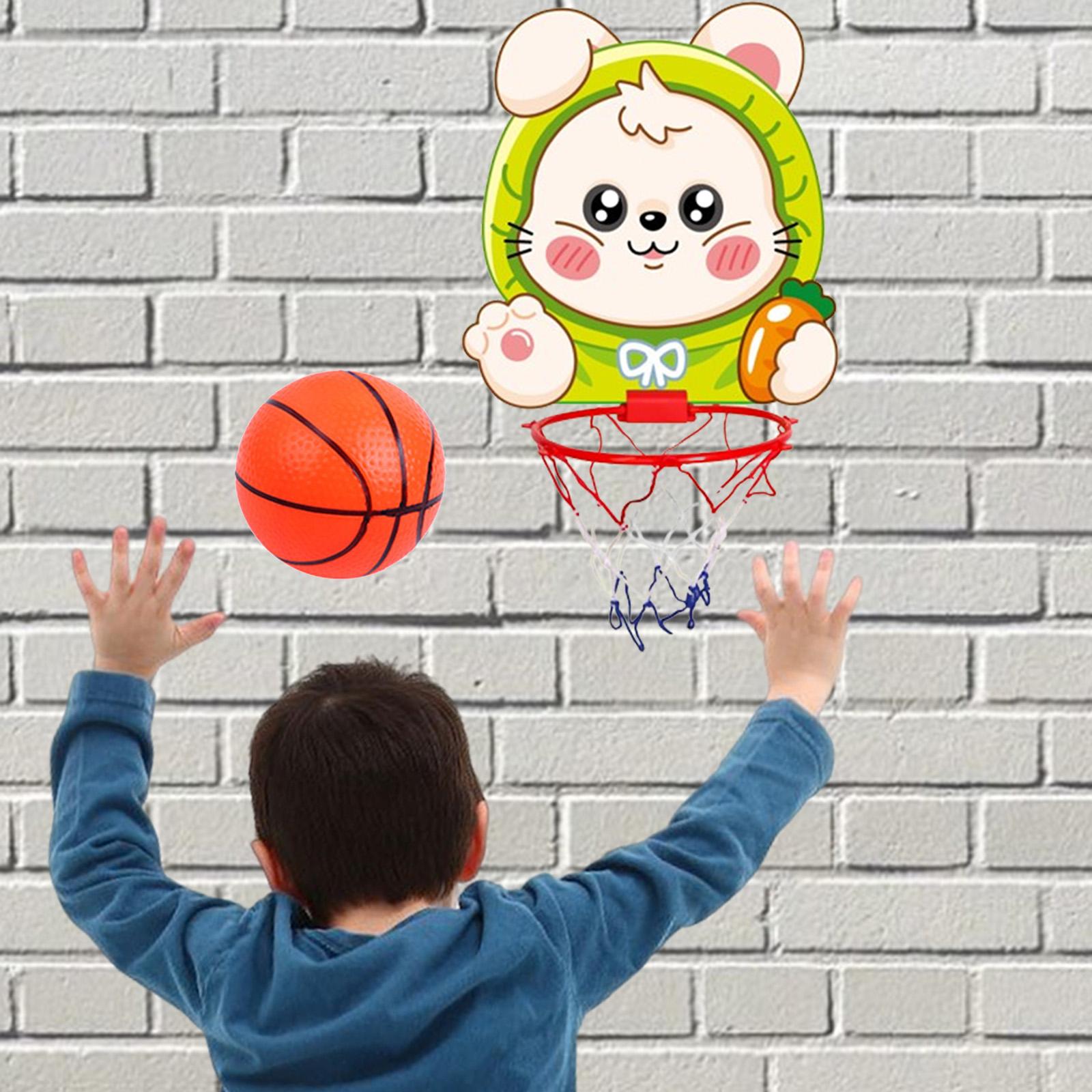 Basketball Hoop Set Outdoor Indoor Game Indoor for Boys Girls Birthday Gifts Bunny