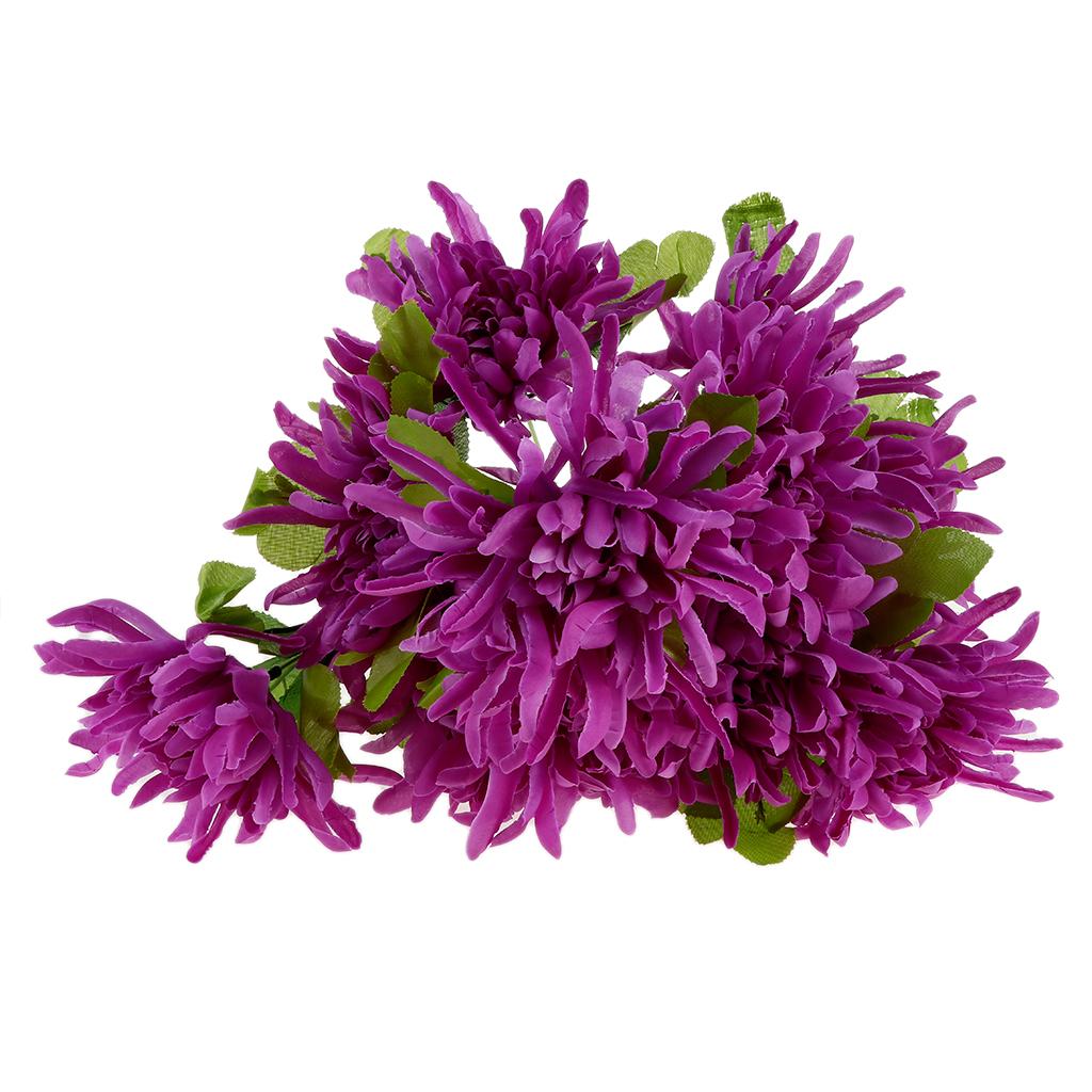 Chrysanthemum Artificial Bouquet Cemetery Flowers Home Decoration Purple