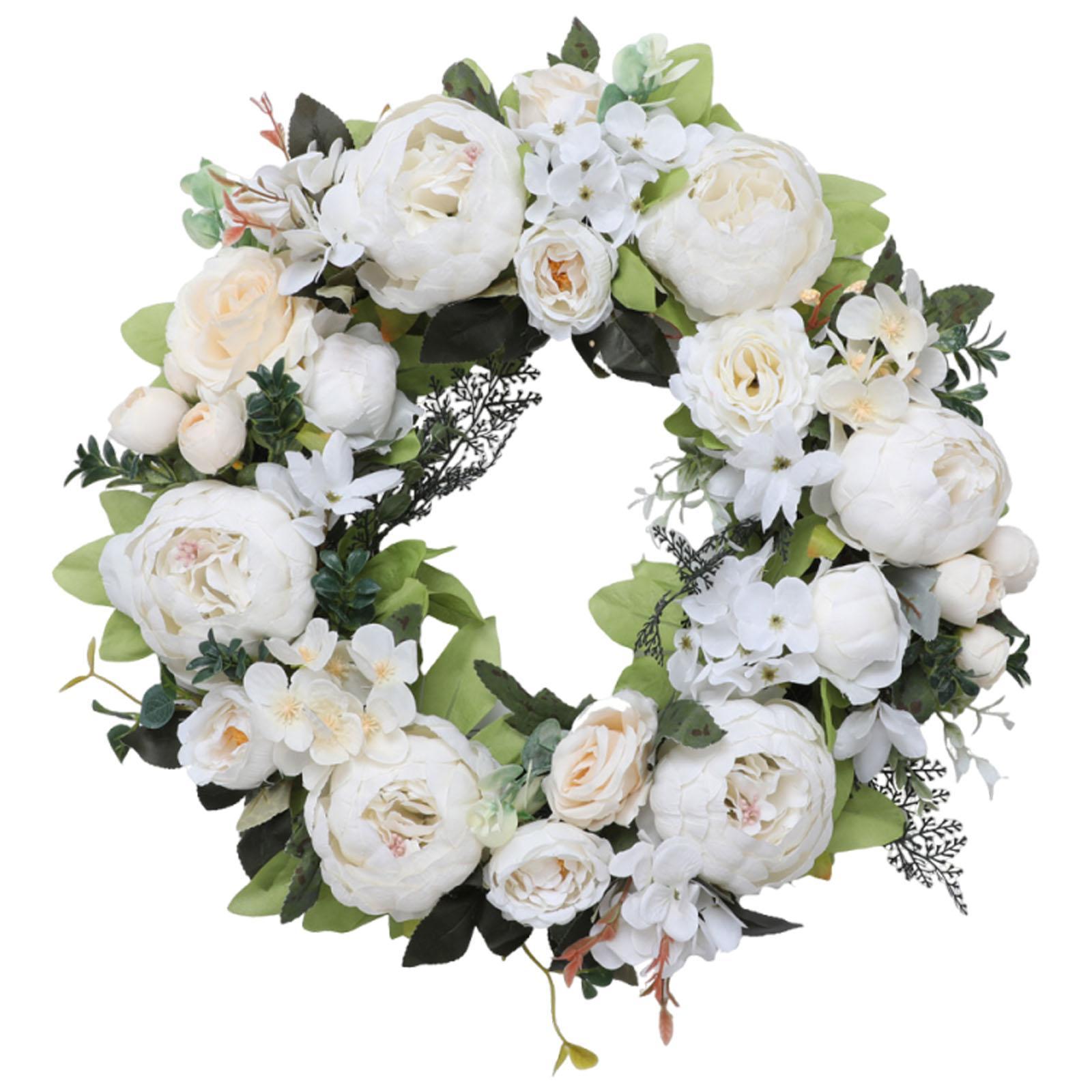 Artificial Peony Wreath