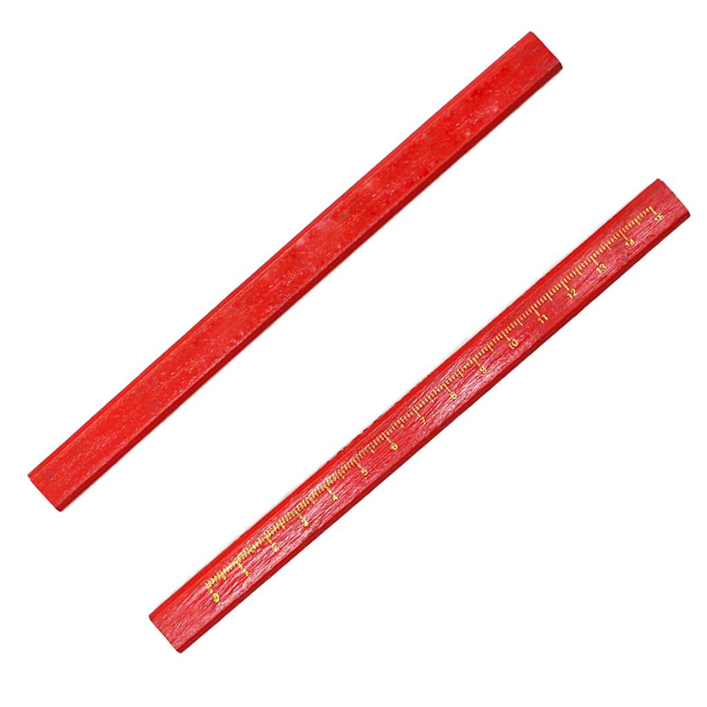 10 Pcs Carpenter Marking Pencils with Scale Woodworking Marking Accessories