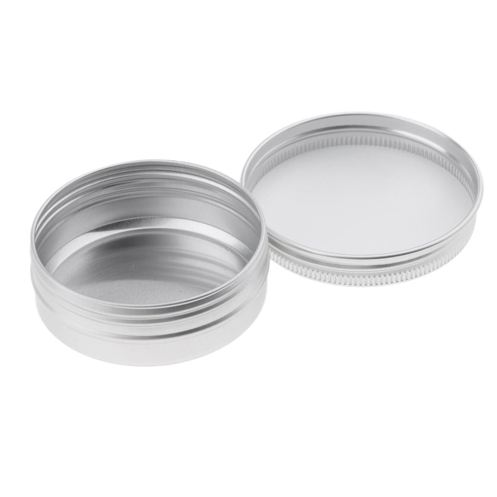 30-80ml Empty Cosmetic Pot Lip Balm Container Jar Bottles Aluminum Tin ...