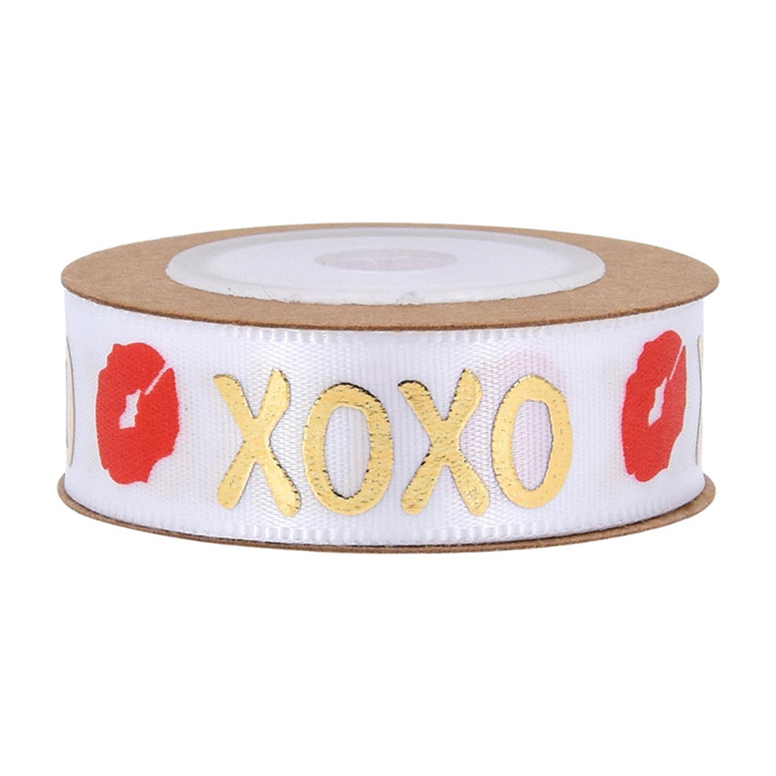 8 Rolls of Polyester Ribbon Love for Bouquet Valentine'S Day Decoration
